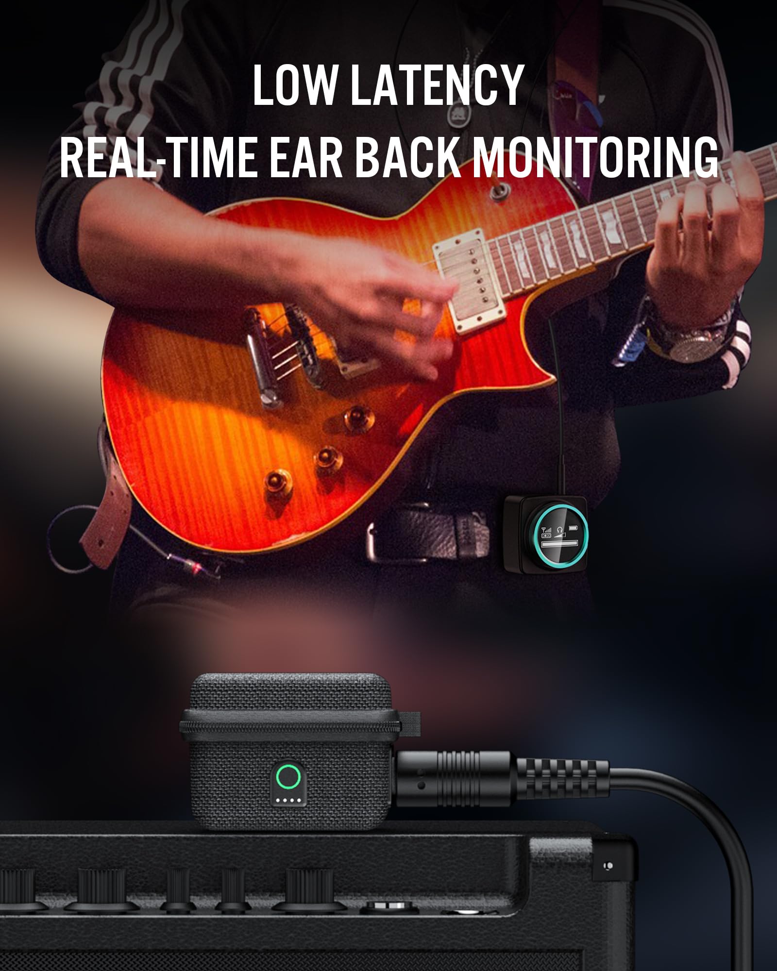 Swiff Wx520R Wireless In-Ear Monitor System Receiver, Upgraded 5.8G Stereo Iem System Low Latency With Led Display For Church, B