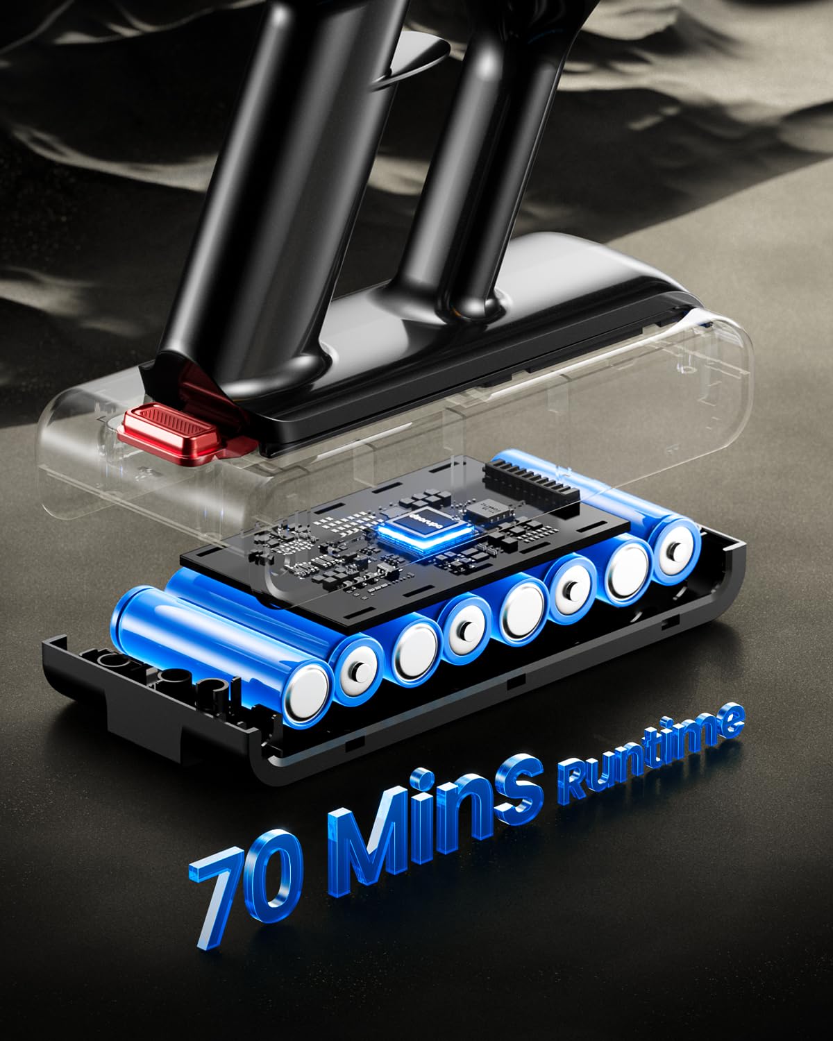 Cordless Vacuum Cleaner, 550W 45Kpa 70Mins Vacuum Cleaners For Home, Stick Vacuum With Charging Dock Station, Anti Tangle Wirele