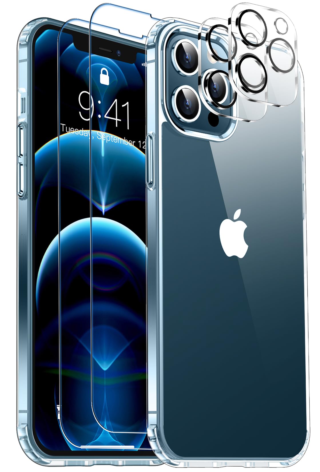 Red2Fire For Iphone 12 Pro Max Case Clear, [Non Yellowing] [Slim Thin] [Military Grade Drop Protection] Lightweight Shockproof P