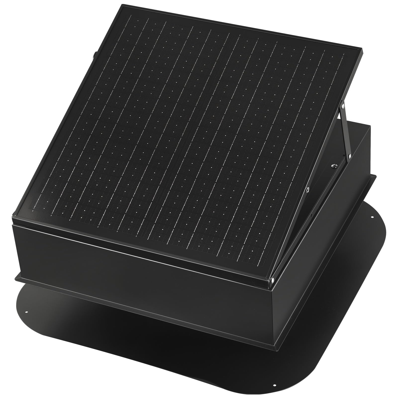 Vevor Roof Attic Exhaust Fan, 35W Smart Solar Roof Ventilation Fan With Built-In Thermostat, 2400 Cfm Airflow Built-In Brushless