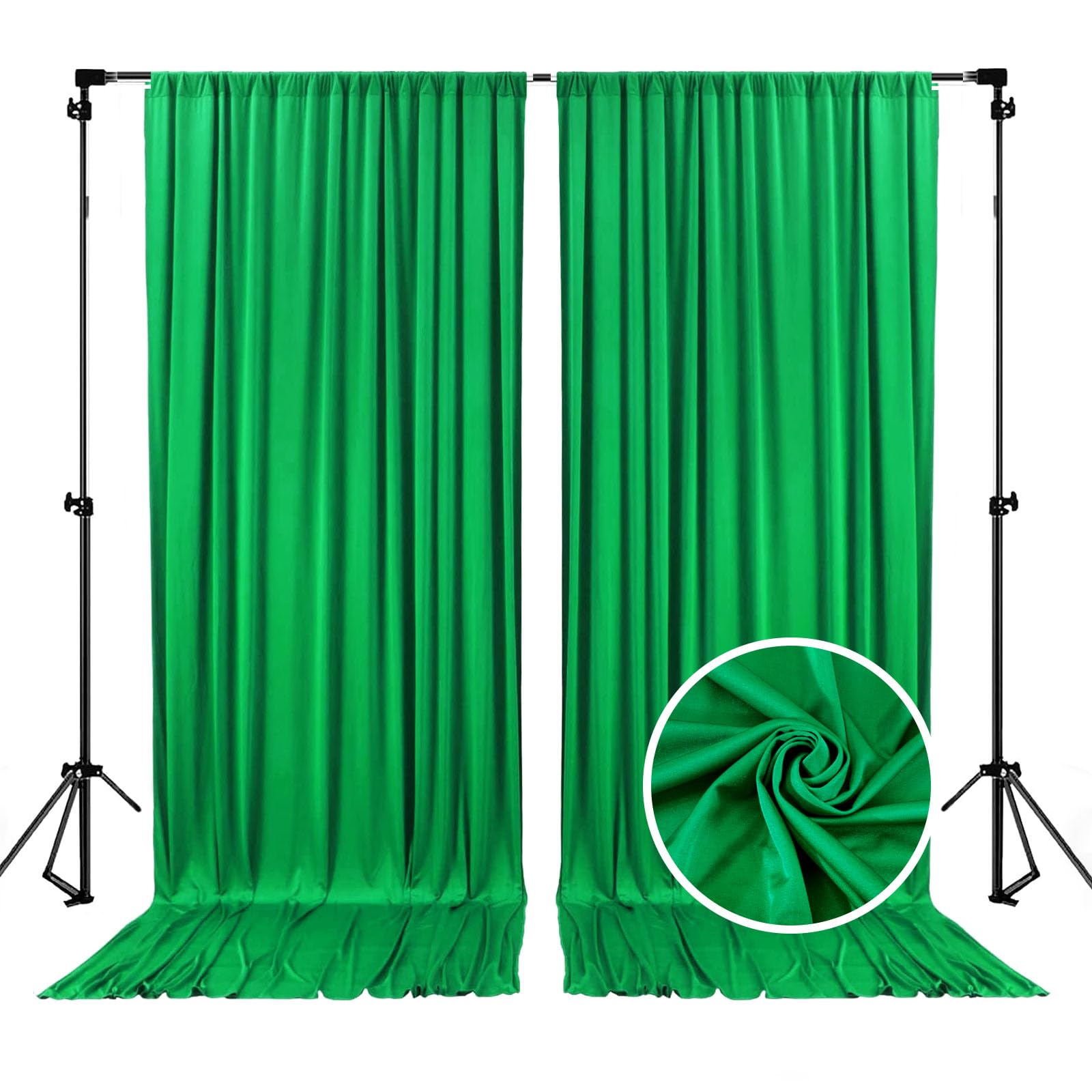 10 X 10 Feet Grass Green Backdrop Curtain For Partie, Background Curtains For Photoshoot, Birthday, Wedding, Halloween, Thanksgi
