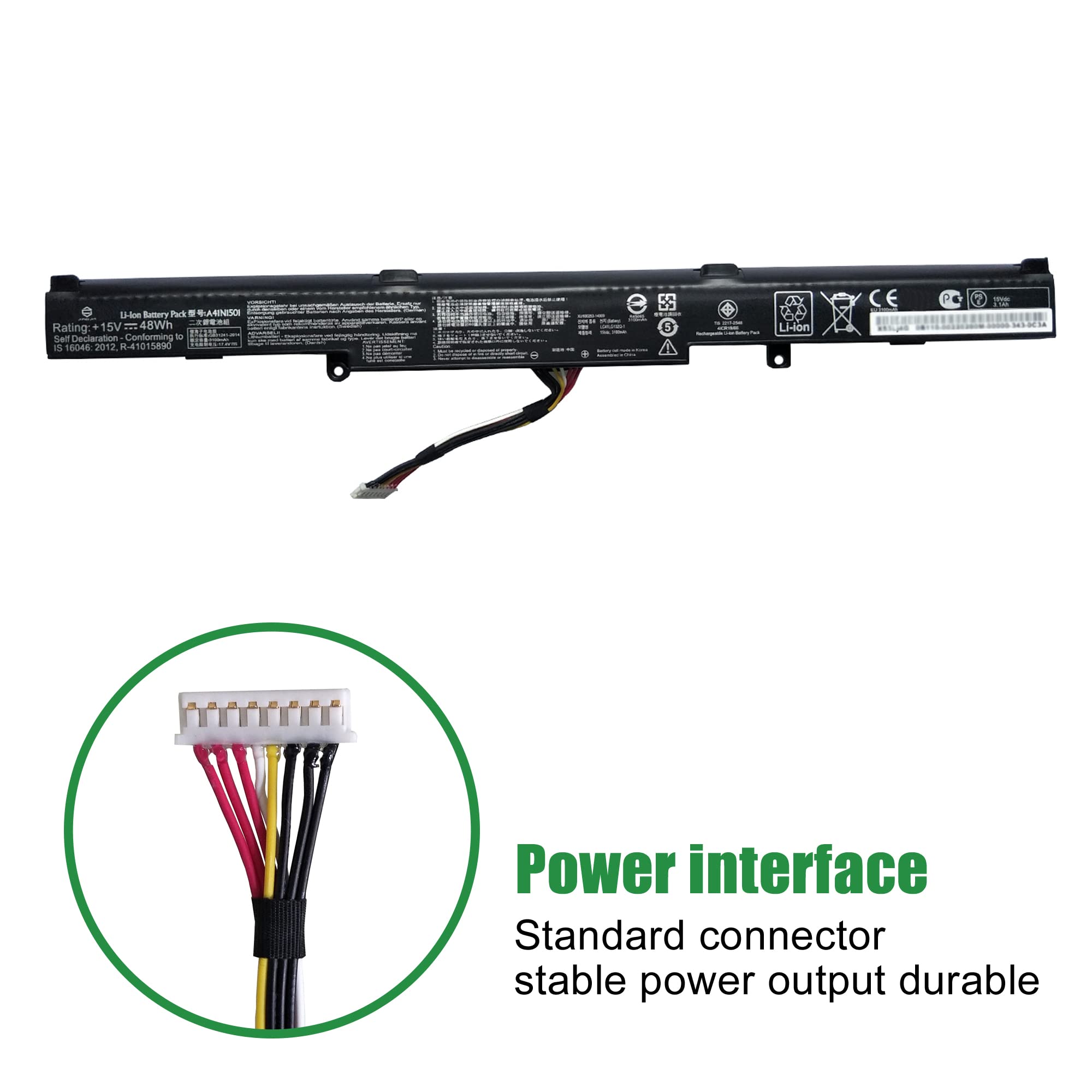 Jiazijia A41N1501 Laptop Battery Replacement For Asus Rog G752Vw Gl752 Gl752Jw Gl752V Gl752Vlm Gl752Vw Gl752Vw Dh74 Gl752Vwm N55