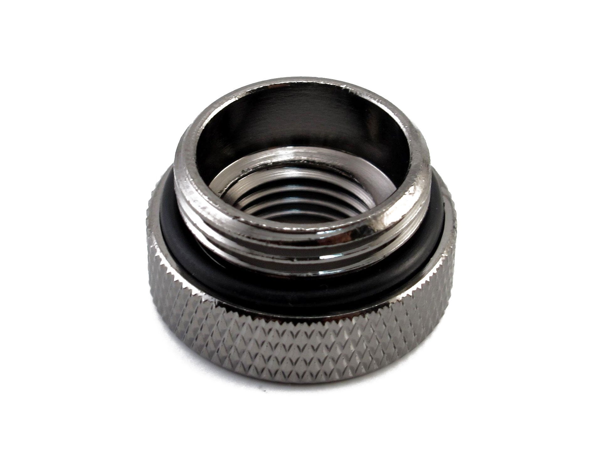Xspc M20 To G1/4 Fillcap Adapter, Black Chrome