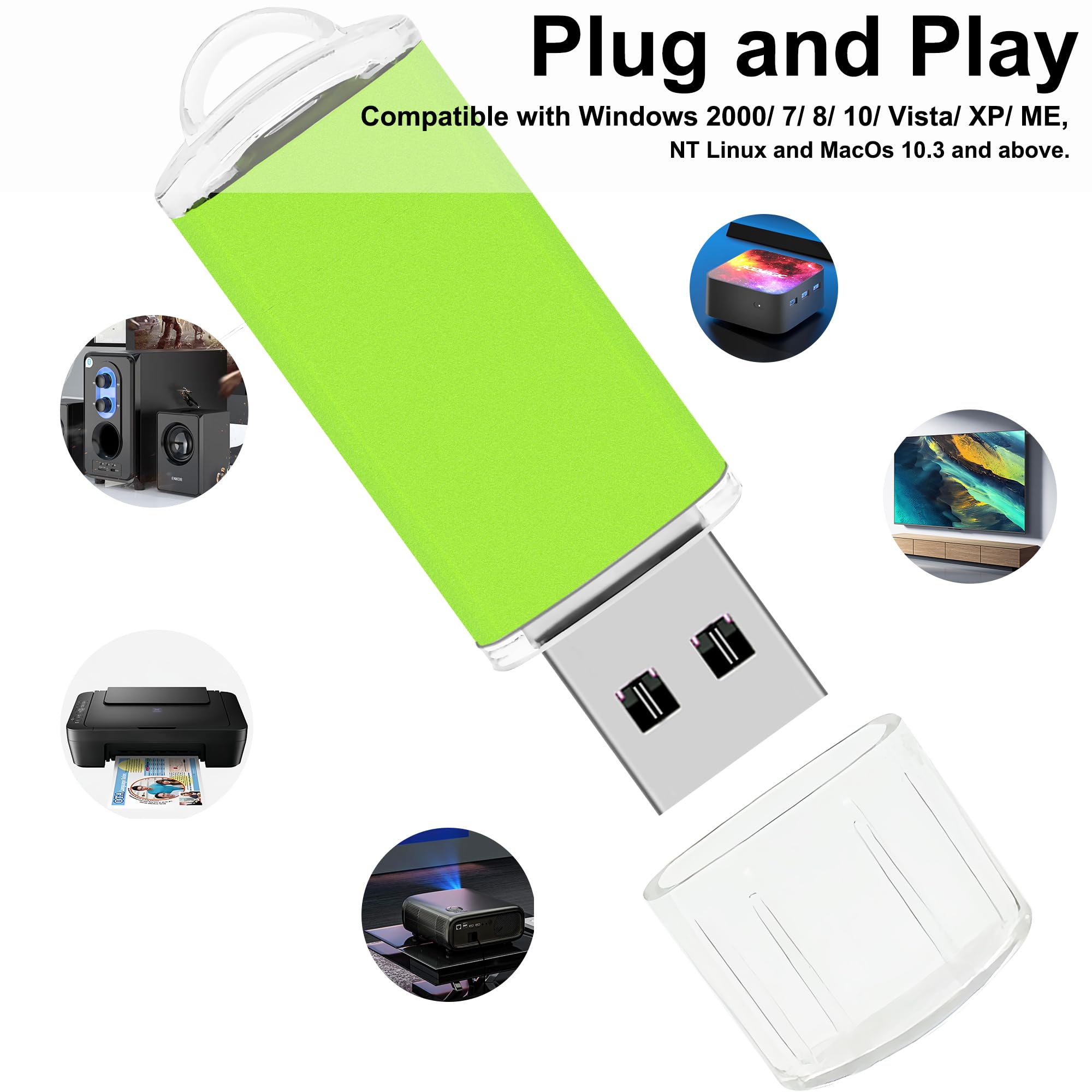 Usb Memory Stick 2Gb Usb Flash Drive 20 Pack, Nicepicten Usb Drive Thumb Drive Bulk 2Gb Zip Drive Usb Jump Drives Multipack Pend