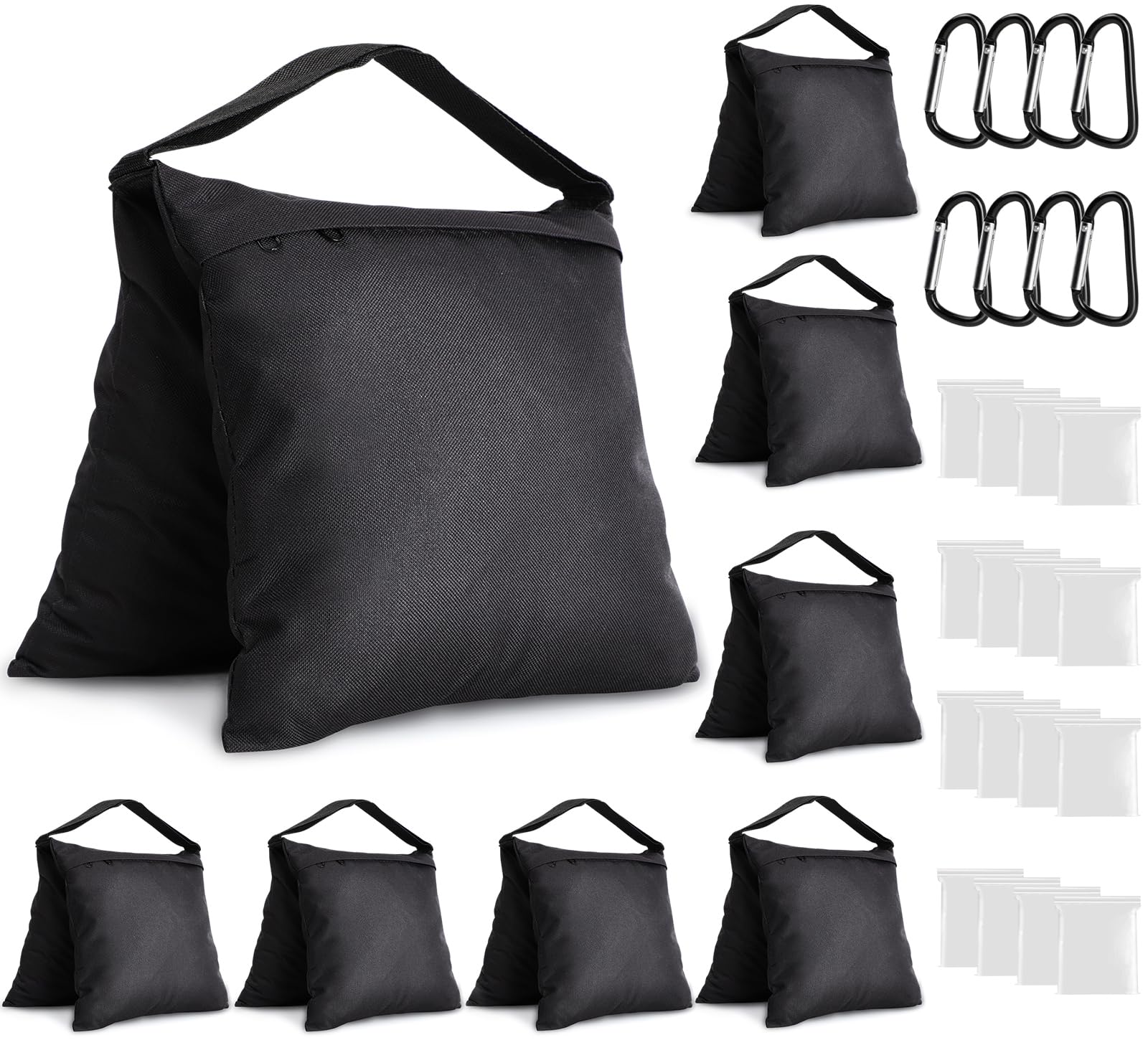 Aimosen 8 Packs Sandbags Weight Bags For Light Stand Photography Video Support, Heavy Duty Saddlebags For Backdrop Stand, Photo