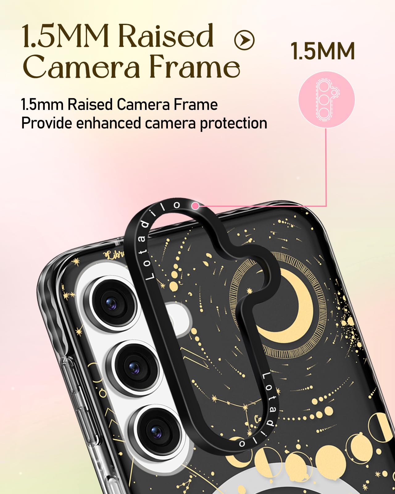 Lotadilo Cute Case For Samsung Galaxy A16 For Women Girls - Funny Sun Moon Design Compatible With Magsafe Magnetic Ring Holder K