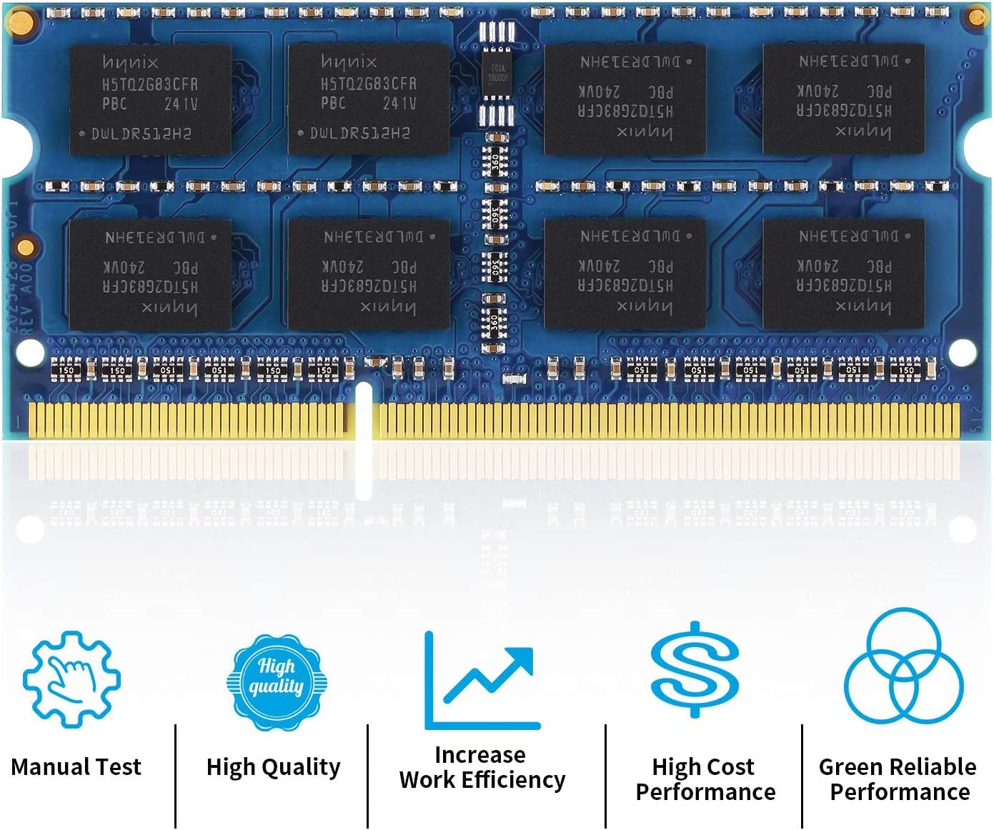 Pc3 10600 Ddr3 1333 8Gb Kit (2X4Gb) Ram Pc3 10600S 1333Mhz 2Rx8 204 Pin 1.5V 4Gb Memory Upgrade For Laptop