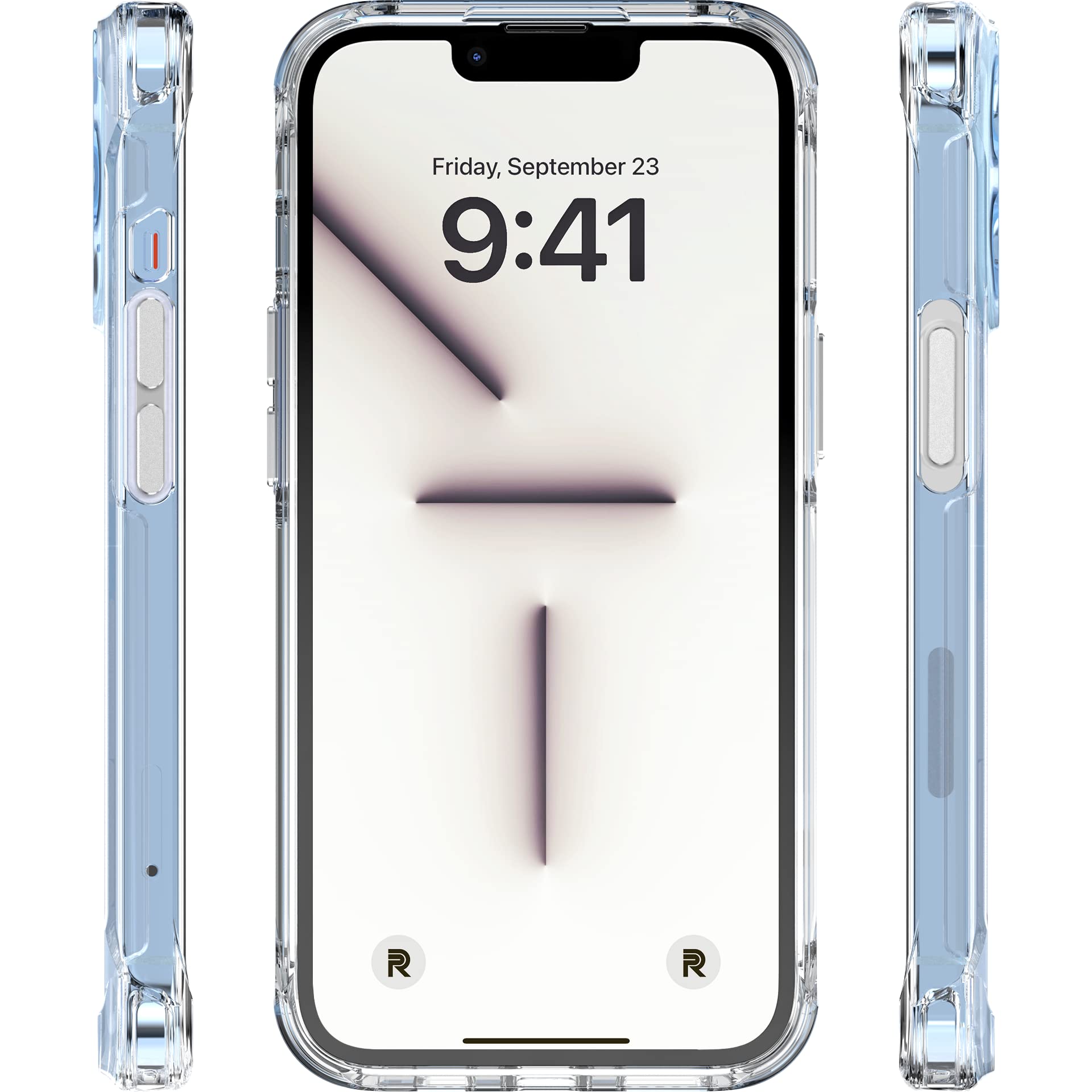 Phone Rebel Clear Iphone 13 Pro Case [Crystal Series Gen 3] Non Yellowing, Anti Scratch Uv Layer, Protective Shockproof Bumpers,