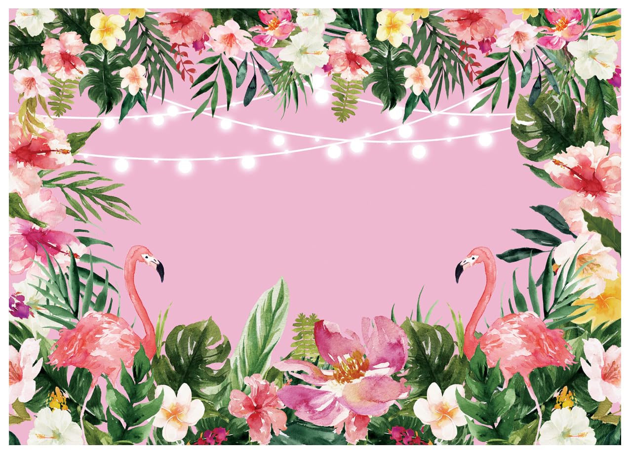 Wolada Flamingo Backdrop Flamingo Photo Backdrop Flamingo Backdrop For Party 7X5Ft 11556