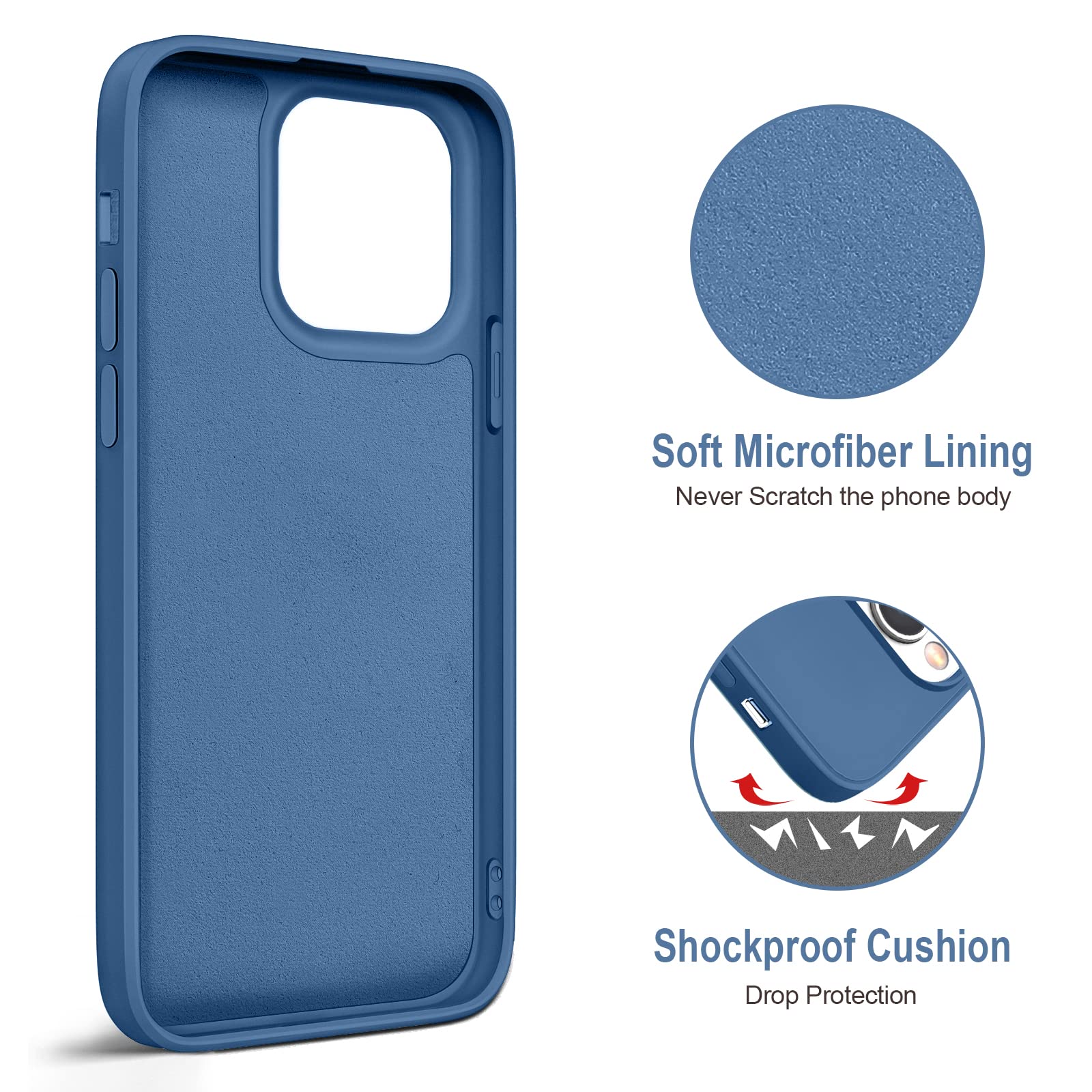 Hython For Iphone 13 Pro Max Case With Ring Stand [360 Rotatable Ring Holder Magnetic Kickstand] [Soft Microfiber Lining] Shockp