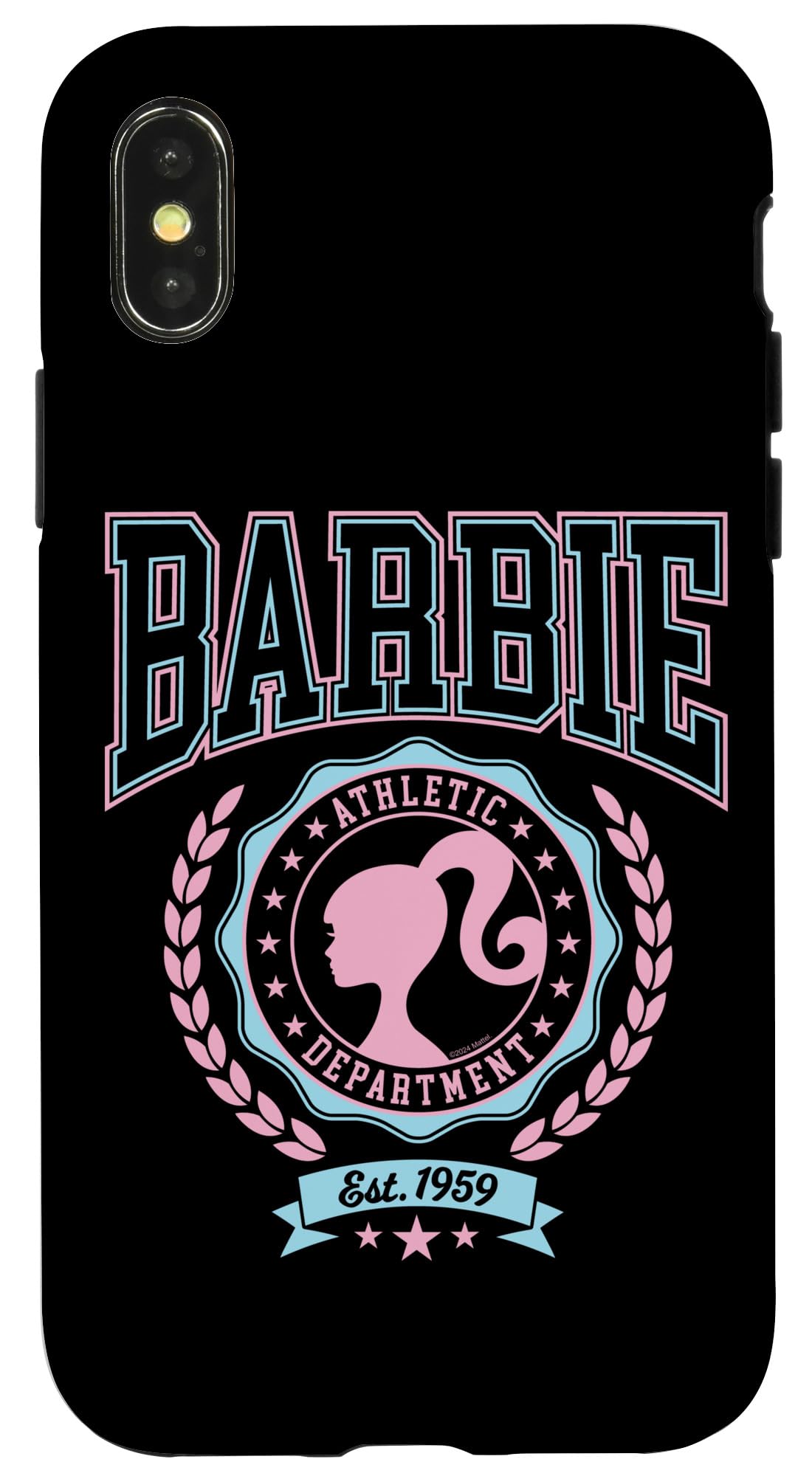 Iphone X/Xs Barbie   Varsity Athletic Department Silhouette Logo Case