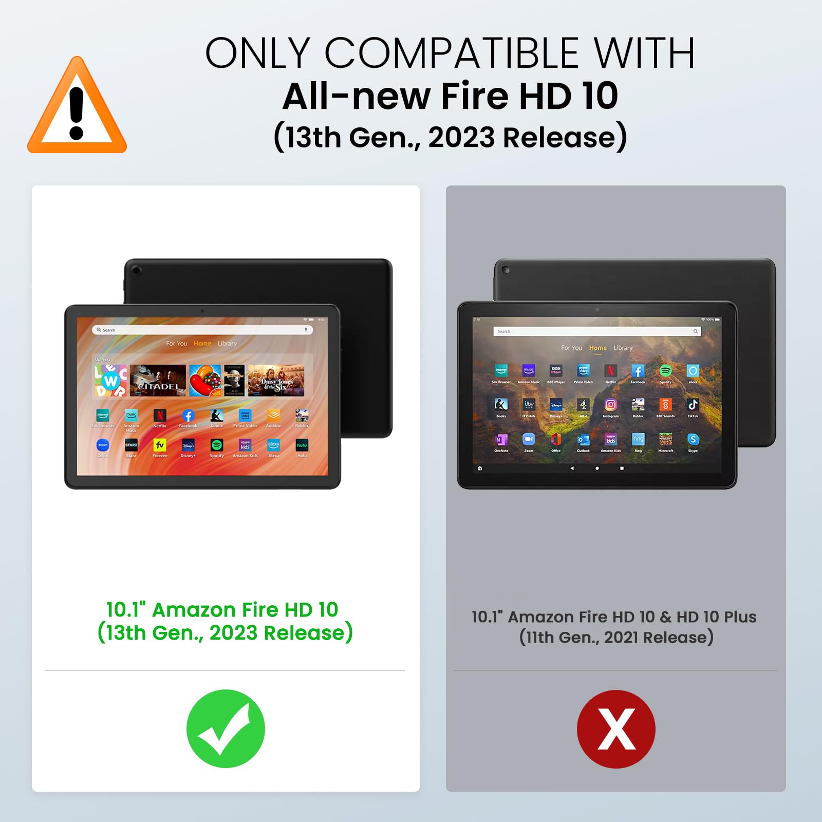 MoKo Case for All New Fire HD 10 Tablet (13th Generation, 2023 Release) 10.1', PU Leather Trifold Stand Cover for Fire Tablet 10 2023, Auto Wake/Sleep, Notebook Black