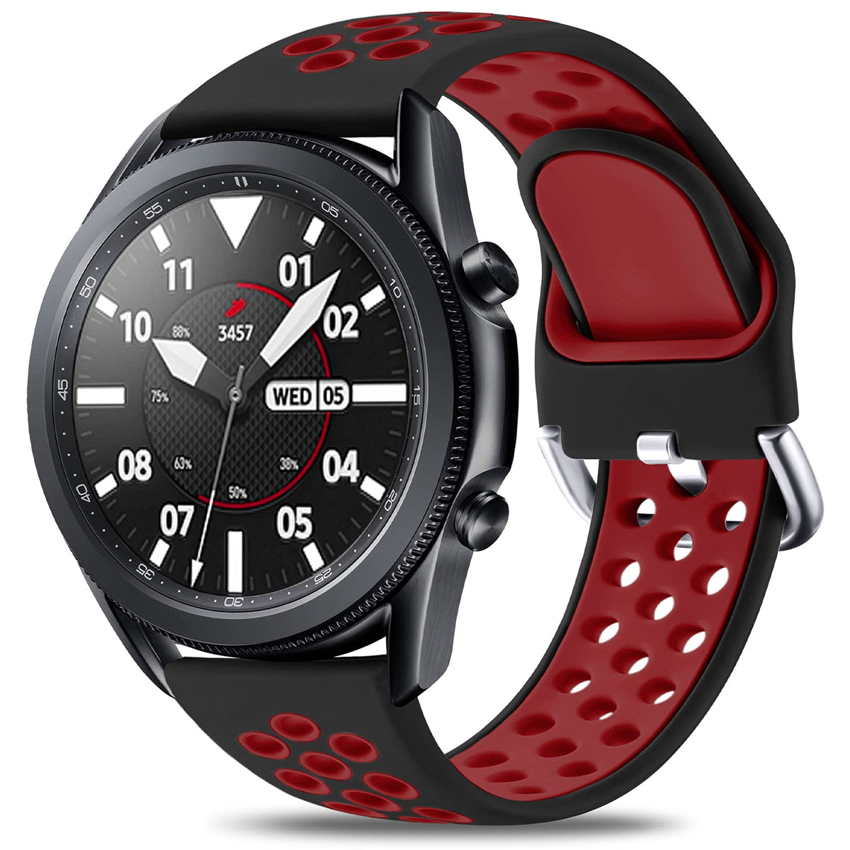Easuny Band Compatible For Samsung Galaxy Watch Bands 3 45Mm/ 46Mm /Gear S3 Frontier, 22Mm Quick Release Silicone Sport Breathab