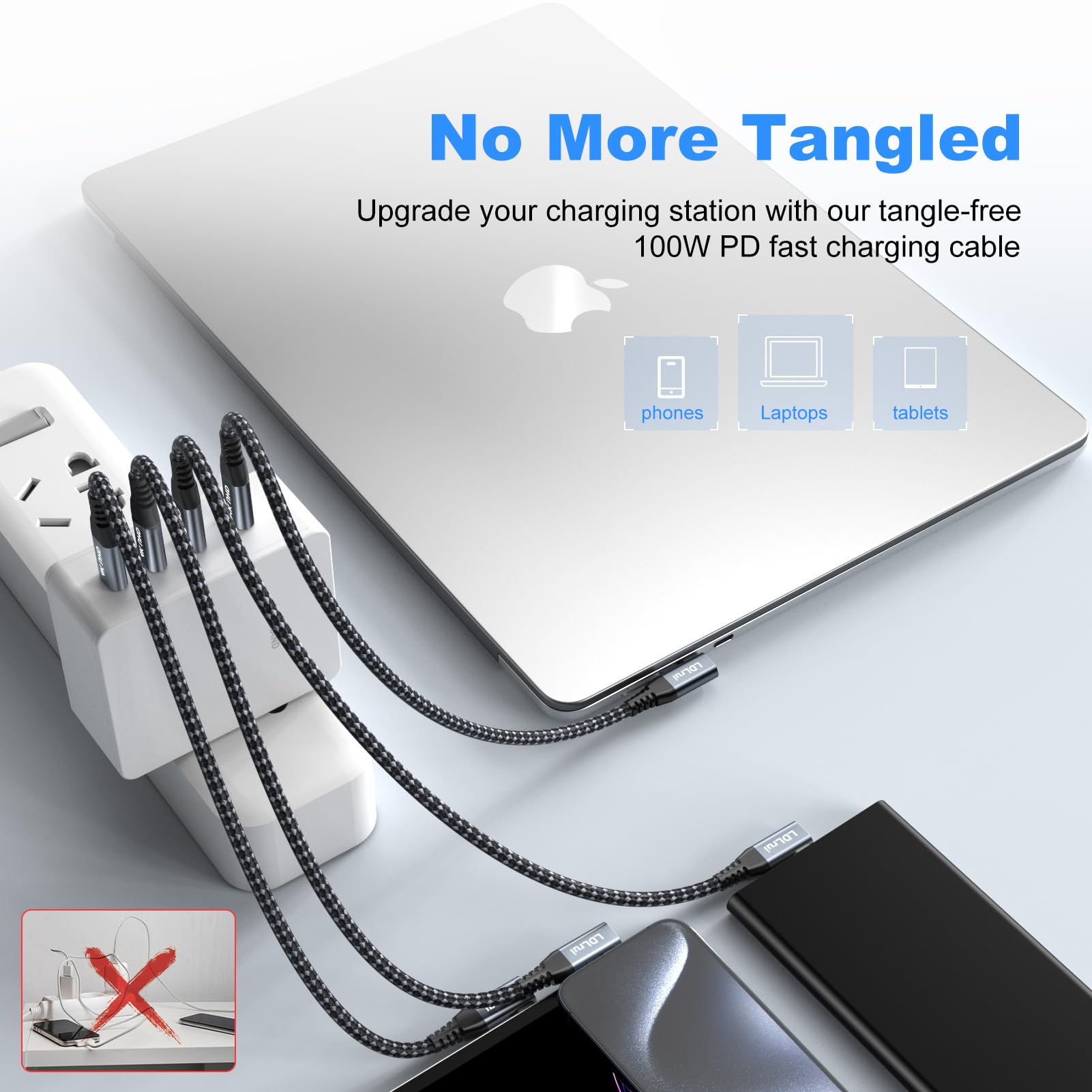 Short Usb C Cable 1Ft, Right Angle, Usb C 3.2 Gen 2X2, 20Gbps Data Transfer, 100W Pd Charging, 4K@60Hz Sync, Nylon Cord For Samsung S24/T7, Iphone 15 Pro, Sandisk Extreme Portable Ssd, Usb C Monitors