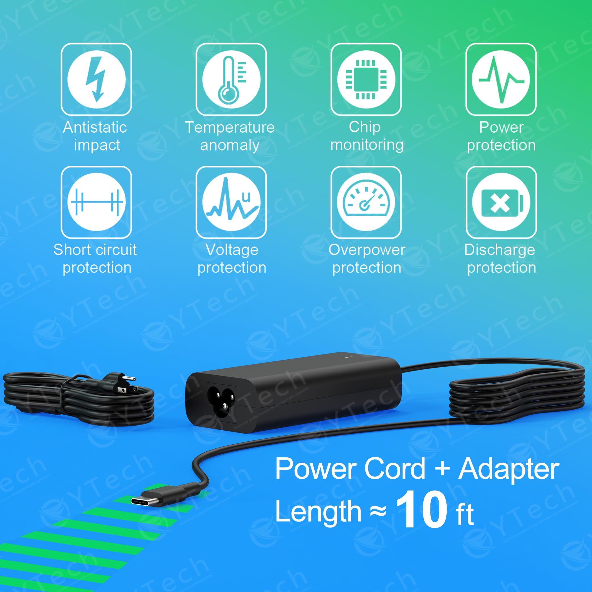 New Rugged Slim 65W Usb C Laptop Charger Compatible With Dell Chromebook 3100 Xps 12 13,Dell Pro 13 14 16,Latitude 3000 5000 Series,Dell Laptop Charger La65Nm190,0Wmdhr,Type C Ac Power Adapter?