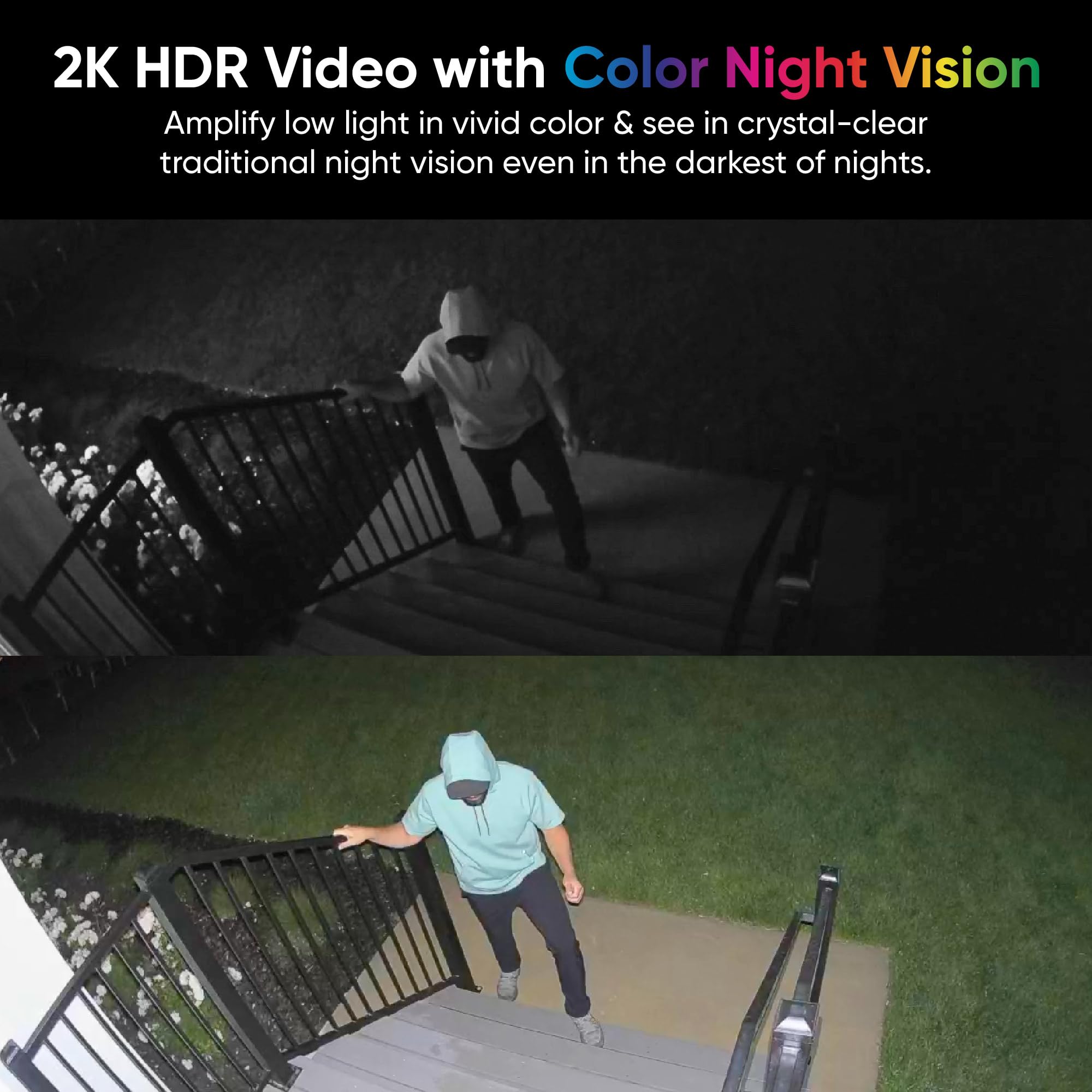 Wyze 2K Hdr Rechargeable Battery Outdoor/Indoor Security Camera, Color Night Vision, Integrated Spotlight & Siren, Wire Free, 2 Way Audio   Black, 1 Pack