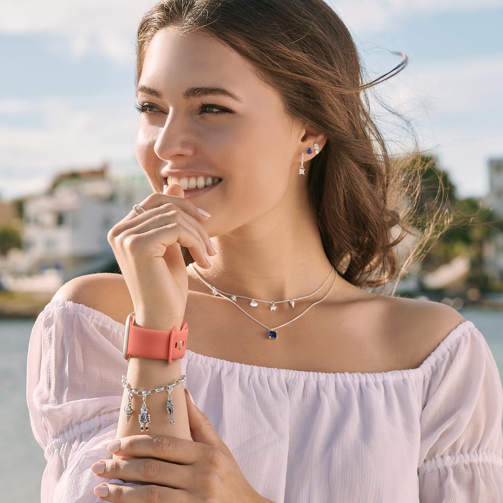 Daqin Sport Band Compatible With Apple Watch 38Mm 40Mm 41Mm 42Mm 44Mm 45Mm 46Mm 49Mm Women Men, Soft Silicone Waterproof Strap F