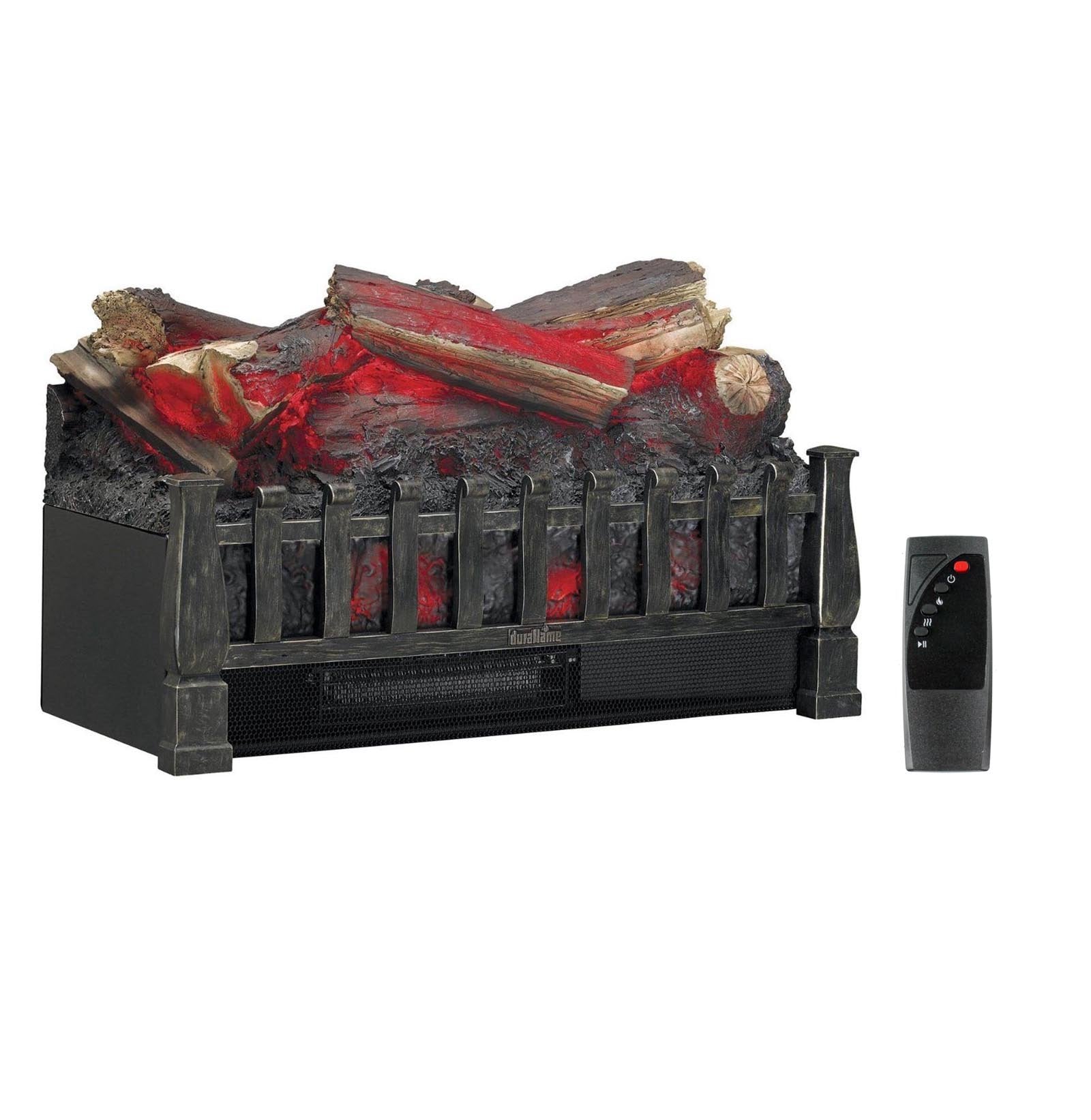 Duraflame Electric Log Set 400 Sq Ft Heater, Faux Logs Insert With Lifelike Flames For Existing Fireplaces, Remote Control Inclu