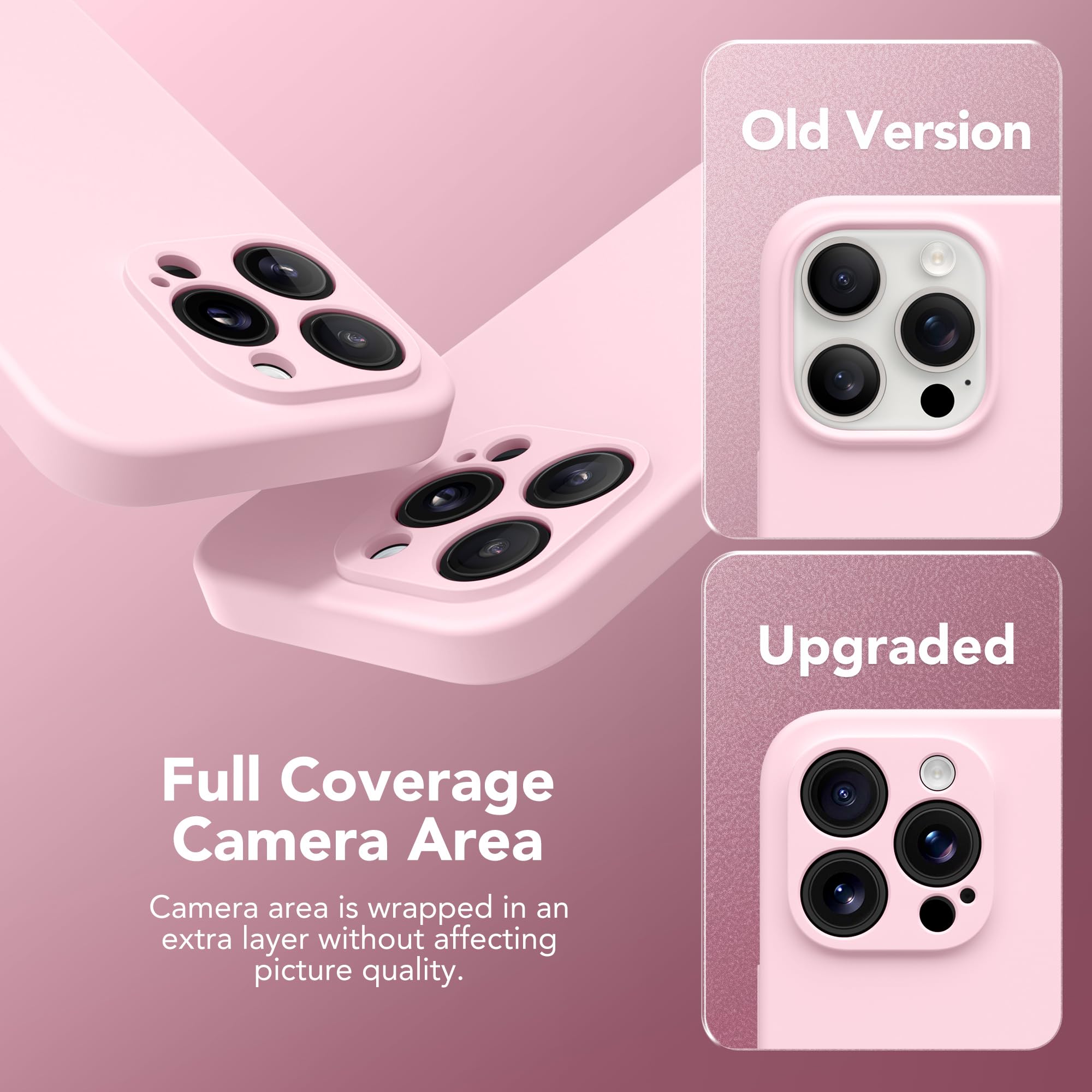 Suydanbox Magnetic For Iphone 15 Pro Case, Compatible With Magsafe, [Full Camera Protection][2 Screen Protectors] Silicone Shock