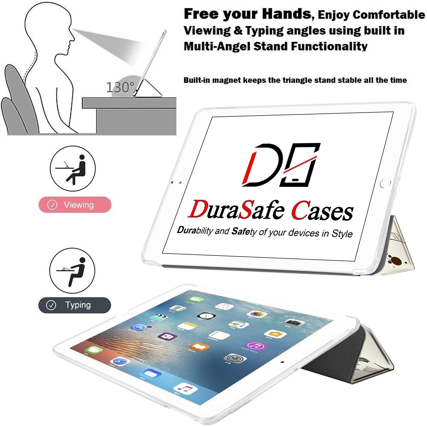 Durasafe Cases For Ipad Pro 9.7 2016 [ Pro 9.7 Inch ] A1673 A1674 Mlmp2Ll/A Mm172Ll/A Mlmn2Ll/A Mlmw2Ll/A Mlmx2Ll/A Smart Adjust
