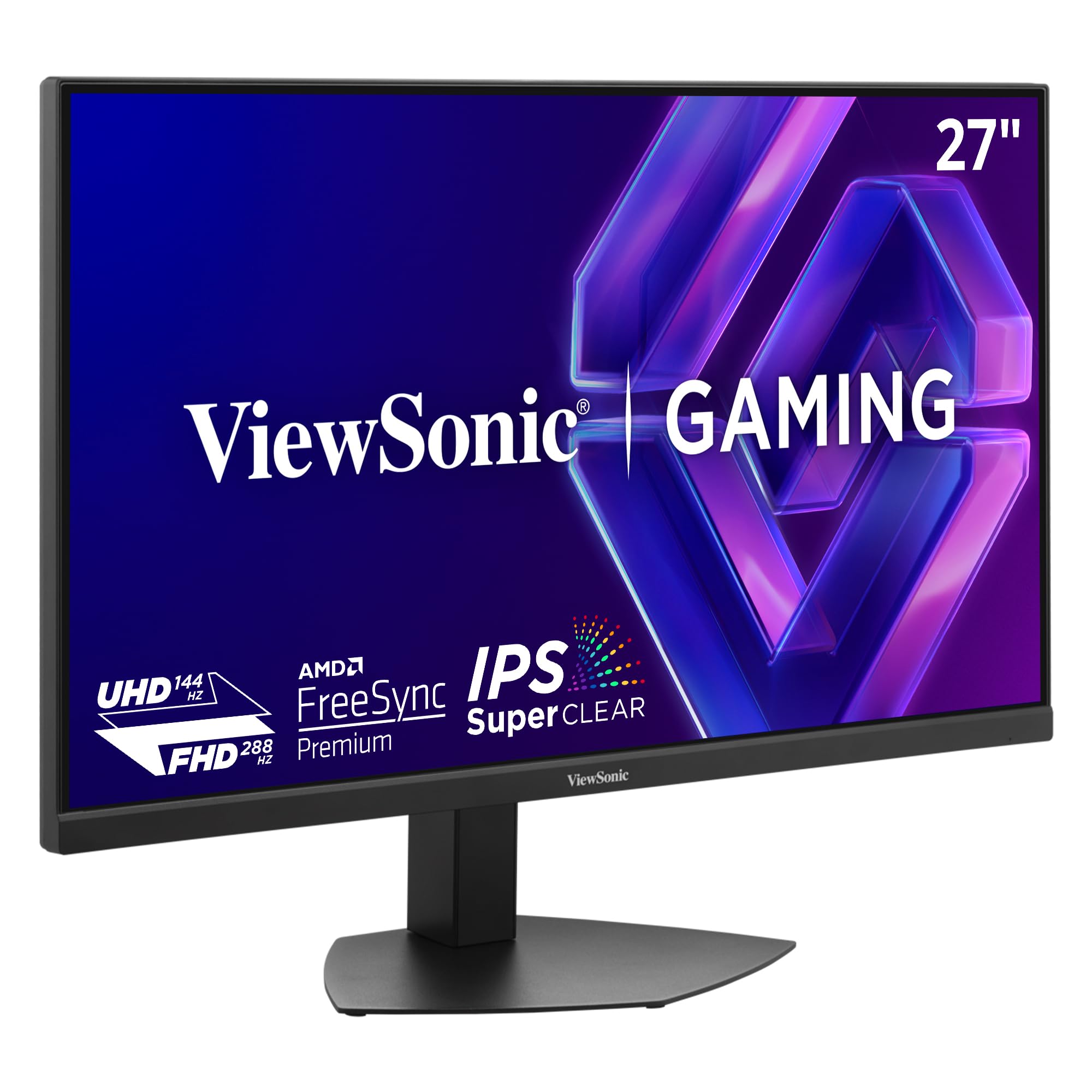 ViewSonic VX2730D-4K 27 Inch 4K Gaming Monitor, IPS with Switchable Refresh Rate at 288Hz and 0.5ms for Smooth Gameplay, FreeSyn