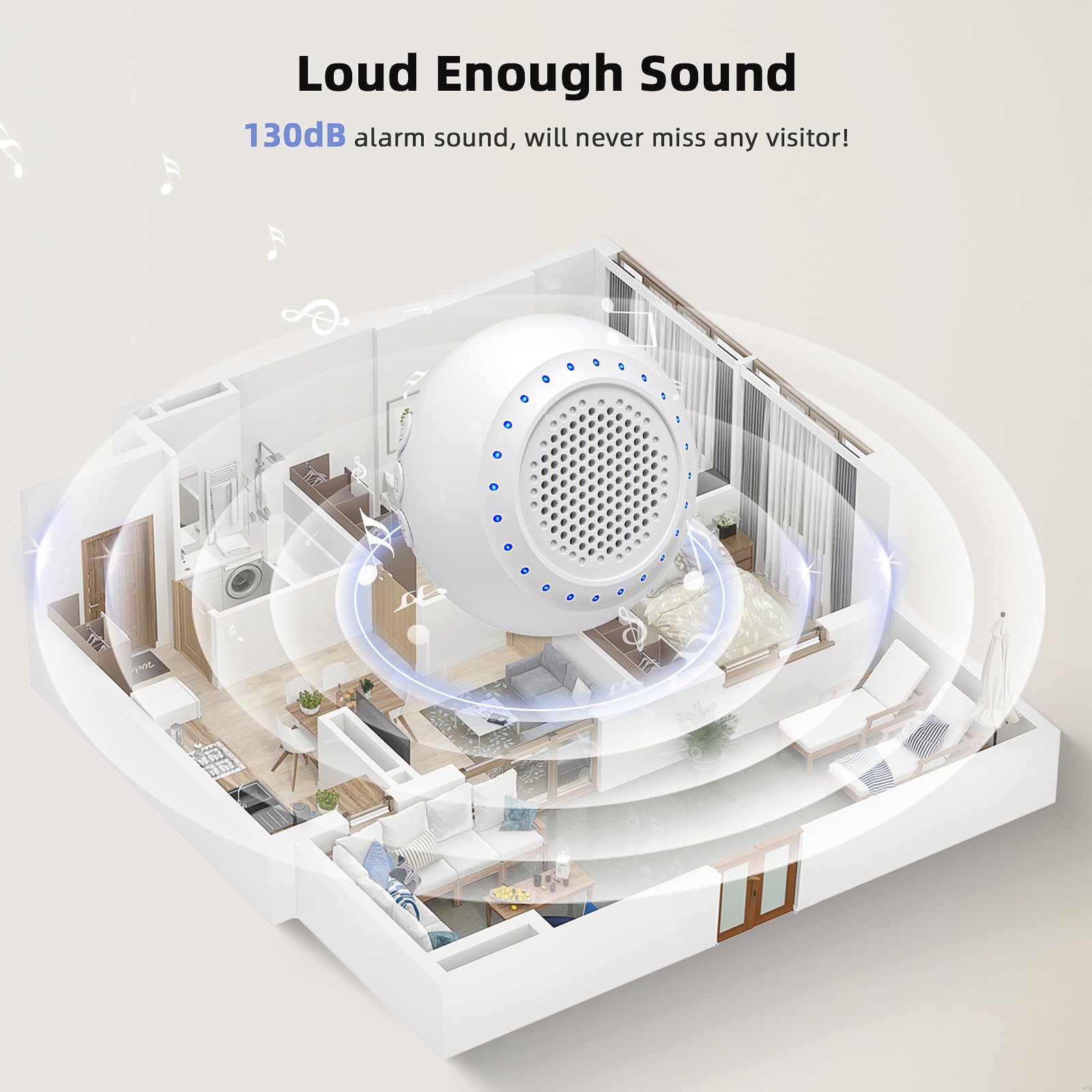 Wireless Doorbell For Home   Physen   Door Bells Ringer Chimes Wireless   Waterproof   Operating At 1000Ft Range   32 Ringtones