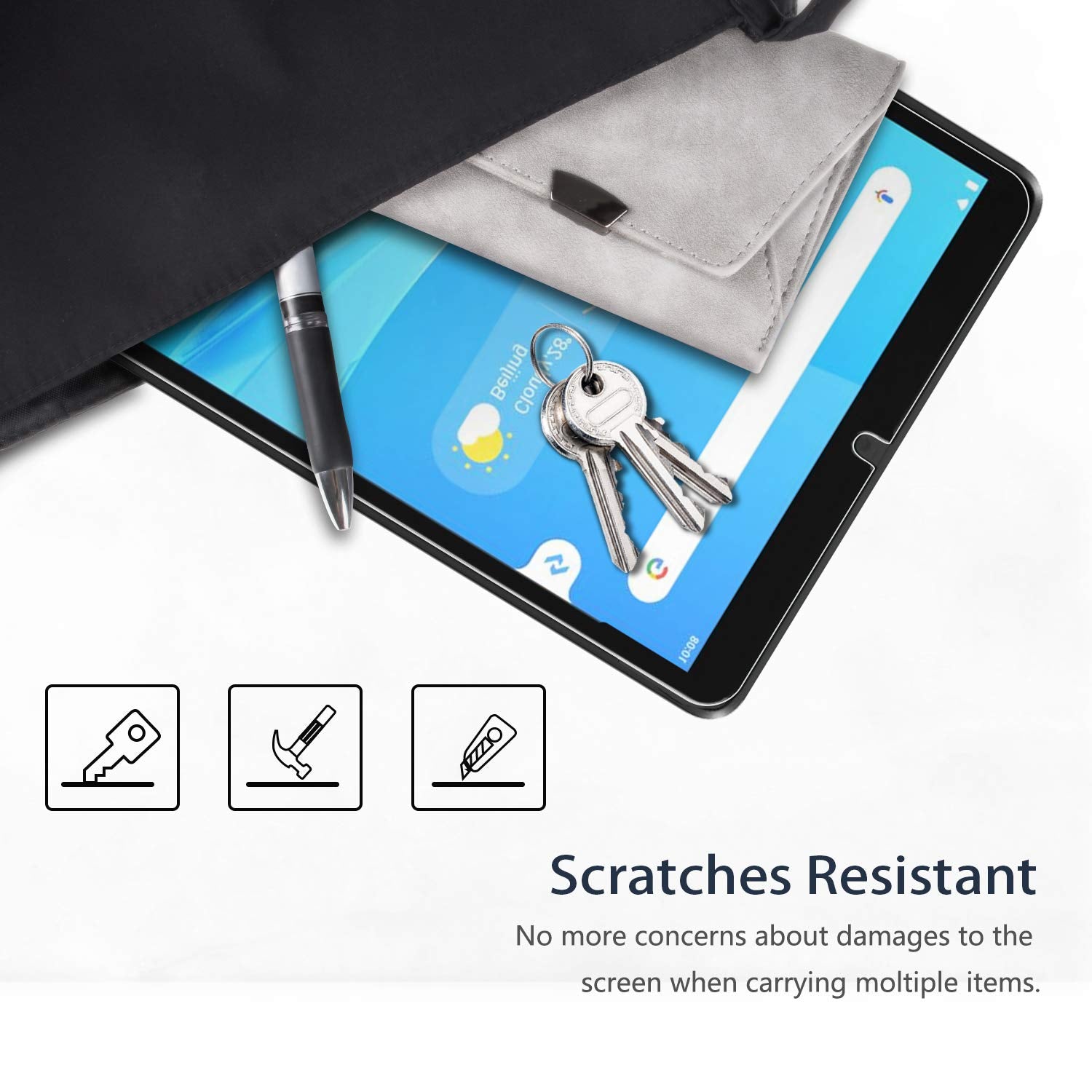 Orzero (2 Pack) Tempered Glass Screen Protector Compatible For Lenovo Tab M8 8 Inch (Not For Tab M8 4Th 2023), Protector De Pant