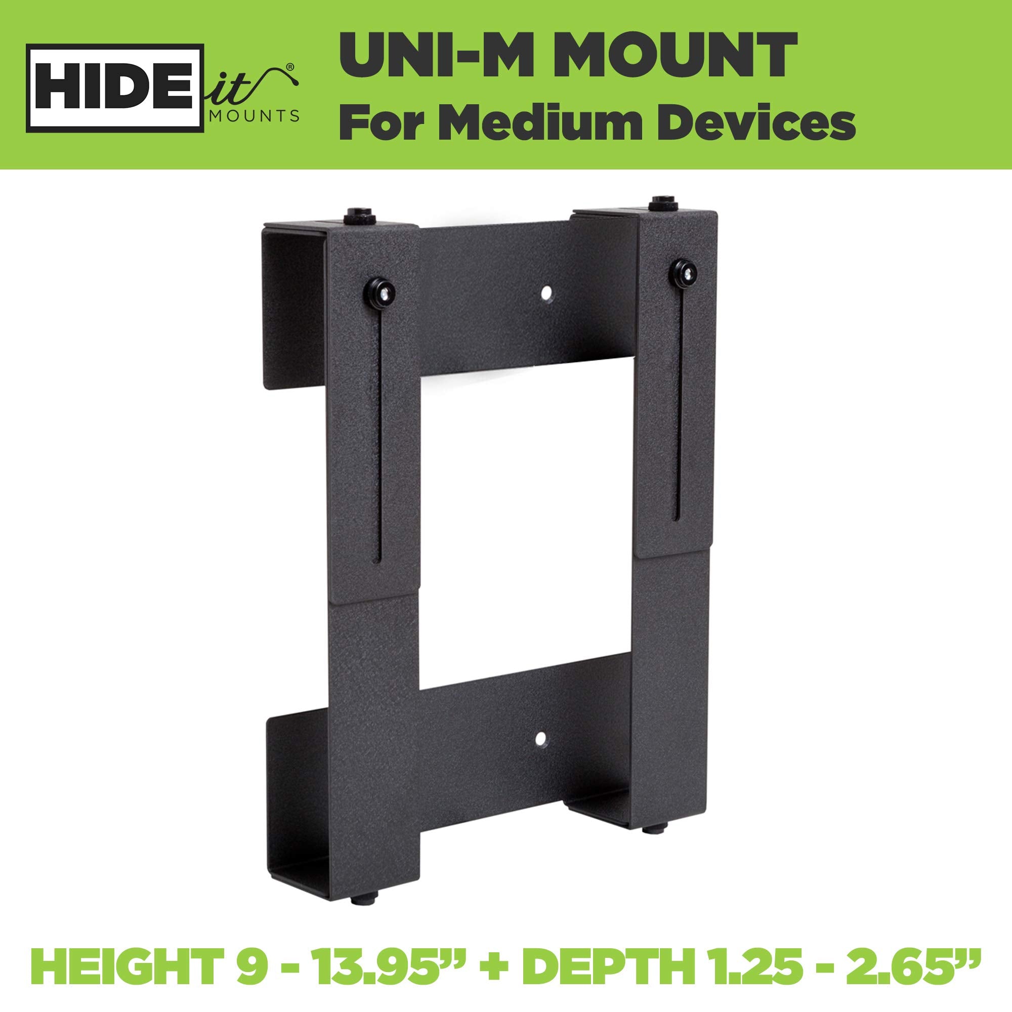 Hideit Mounts Uni M Wall Mount   Patented In 2015, American Company   Steel Adjustable Medium Device Mount   Cable Box Wall Moun