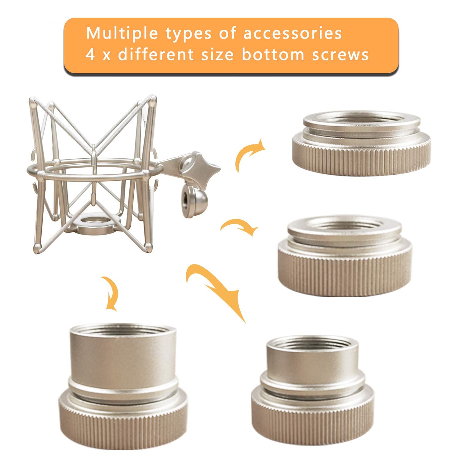 Boseen Microphone Shock Mount Mic Holder   Anti Vibration Spider Shockmount Compatible With Many Condenser Mics Like At2020 Mxl