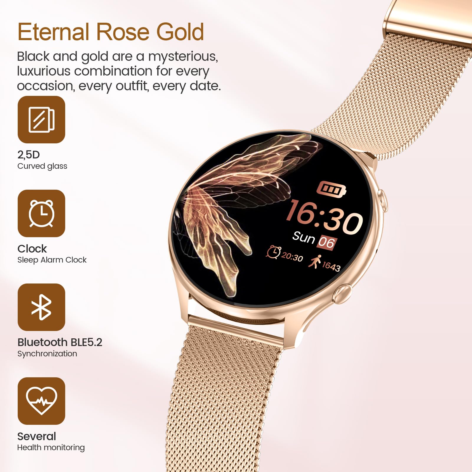 Sloksfil Watches For Women With Menstrual Cycle Tracker, 1.39Hd Smart Watch, Heart Rate/Sleep Monitor, Ip67 Waterproof, Women? W