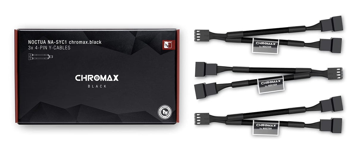 Noctua Na-Syc1 Chromax.Black, 4 Pin Y-Cables For Pc Fans (Black)