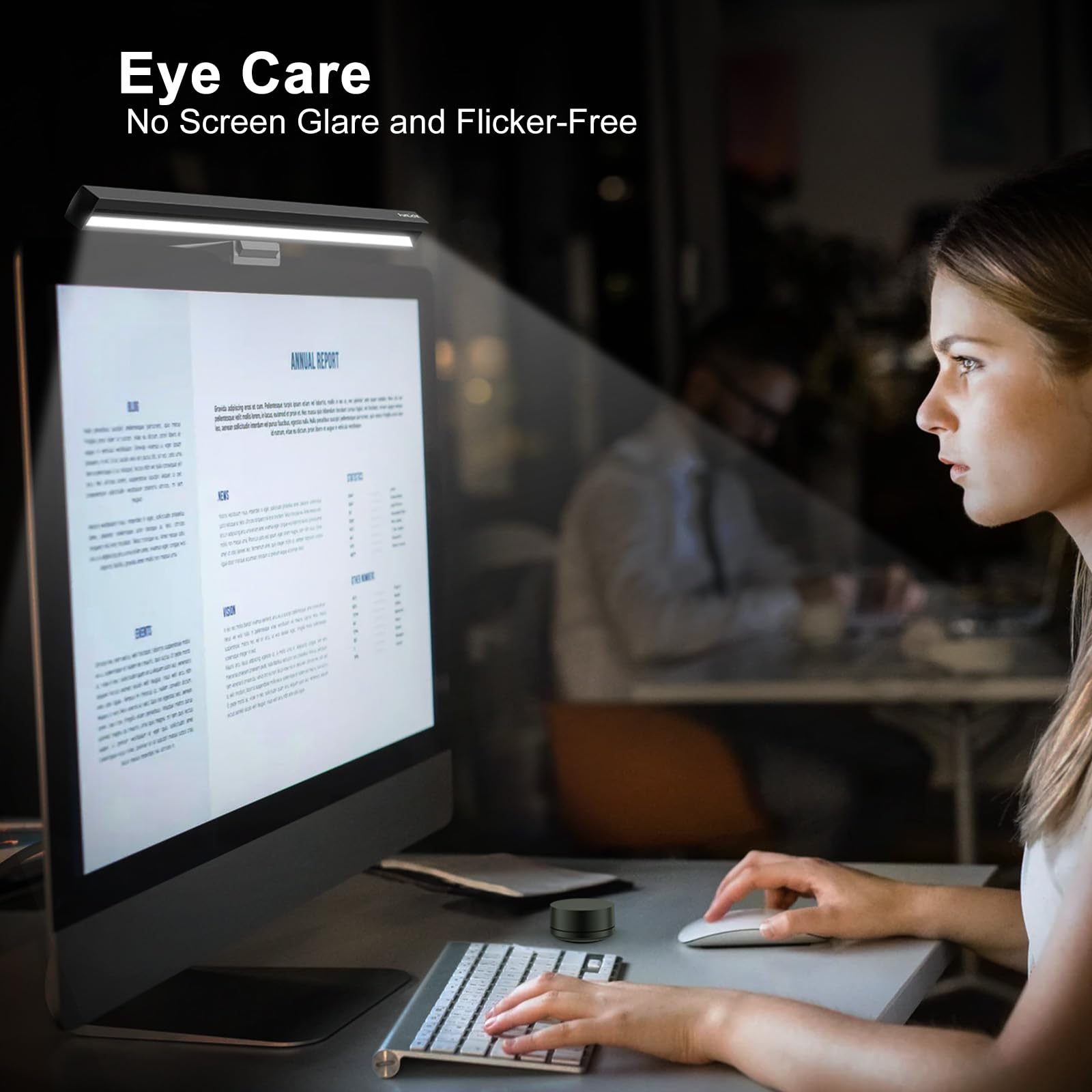 Funlicht Monitor Light Bar Remote Control Eye-Care Dimmable ML2302 Aluminum Silver