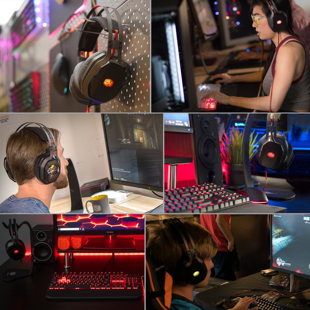 Cooler Master Masterpulse Pro Gaming Headset, Virtual 7.1, Usb 2.0, Rgb Ear Cups, Hidden Mic, Fx Bass Boost