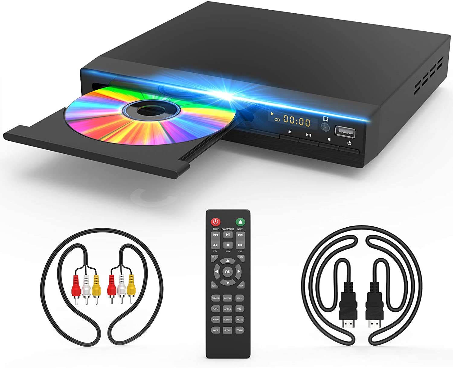 Hd Dvd Player, Cd Players For Home, Dvd Players For Tv, Hdmi And Rca Cable Included, Up Convert To Hd 1080P, All Region, Breakpo