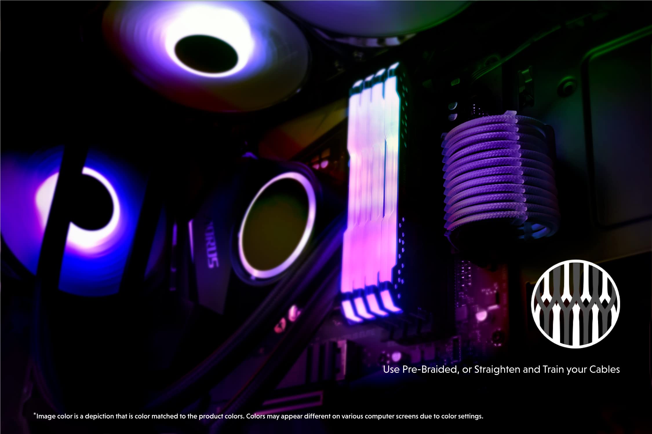 Linkup   Ava 50Cm Eps 8P(4+4) Cpu Atx Motherboard Psu Power Supply Braided Sleeved Custom Mod Pc Extension Cable W/Combs?Strong