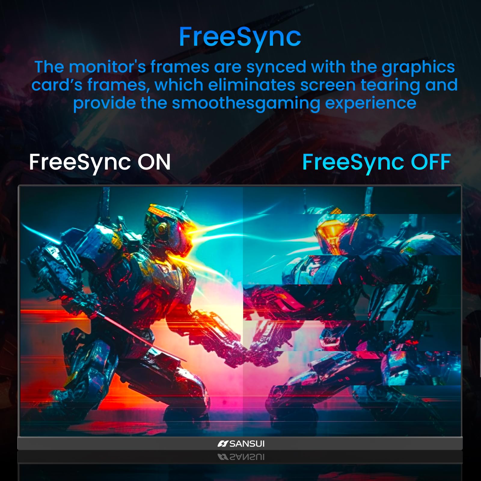 Sansui 24 Inch Gaming Monitor 180Hz, Dp 1.4 X1 Hdmi 2.0 X2 Ports Ips Panel High Refresh Rate Computer Monitor, Racing Fps Rts Mo