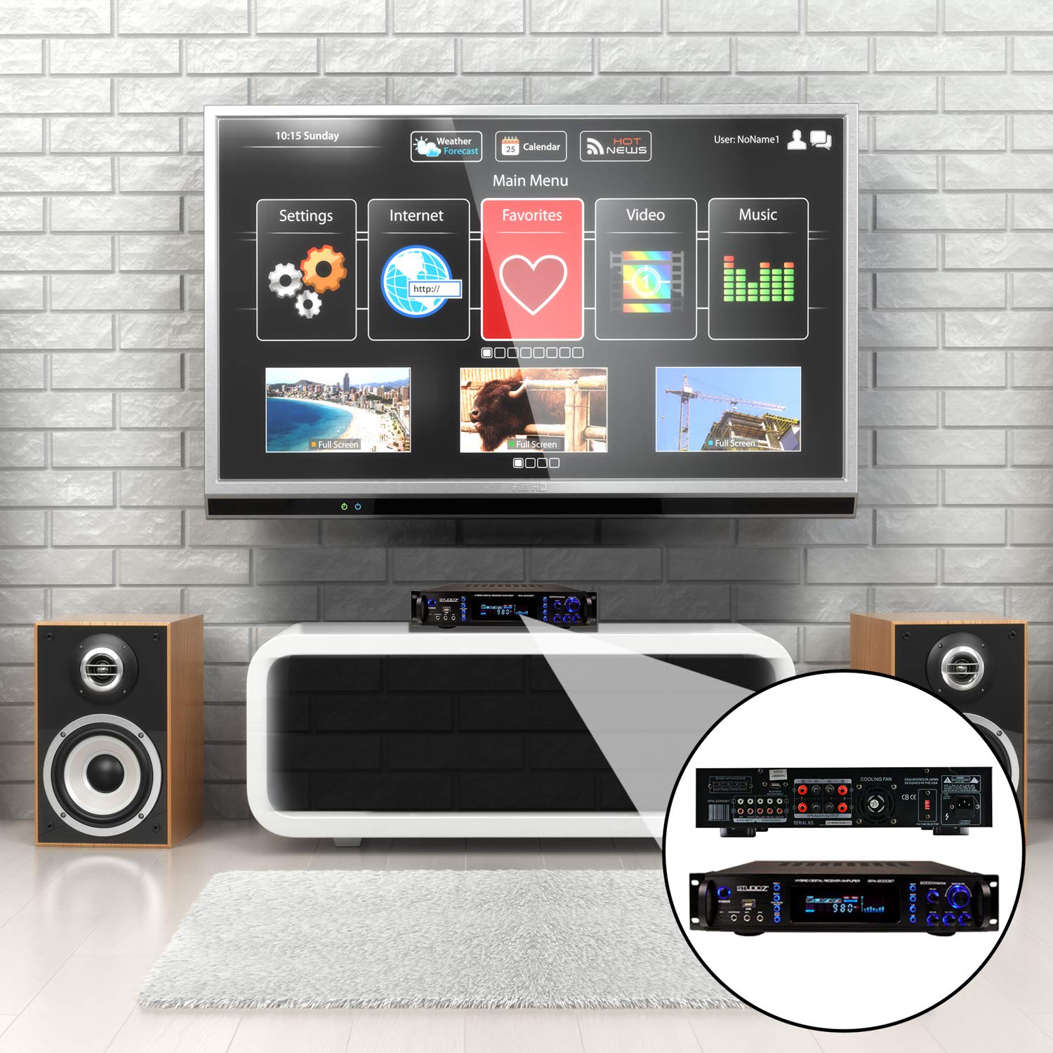 Studio Z Hyprid Amplifier Tuner/Usb 2000W Max