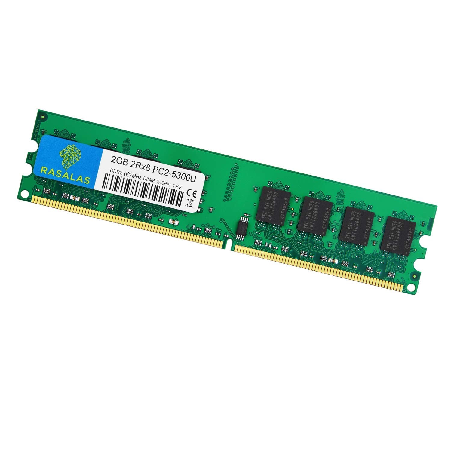 Rasalas Pc2 5300 8Gb Kit (4X2Gb) Ddr2 667Mhz Dimm Ddr2 667 Udimm Ddr2 2Gb Pc 5300U 1.8V Cl5 240 Pin Desktop Computer Ram Memory