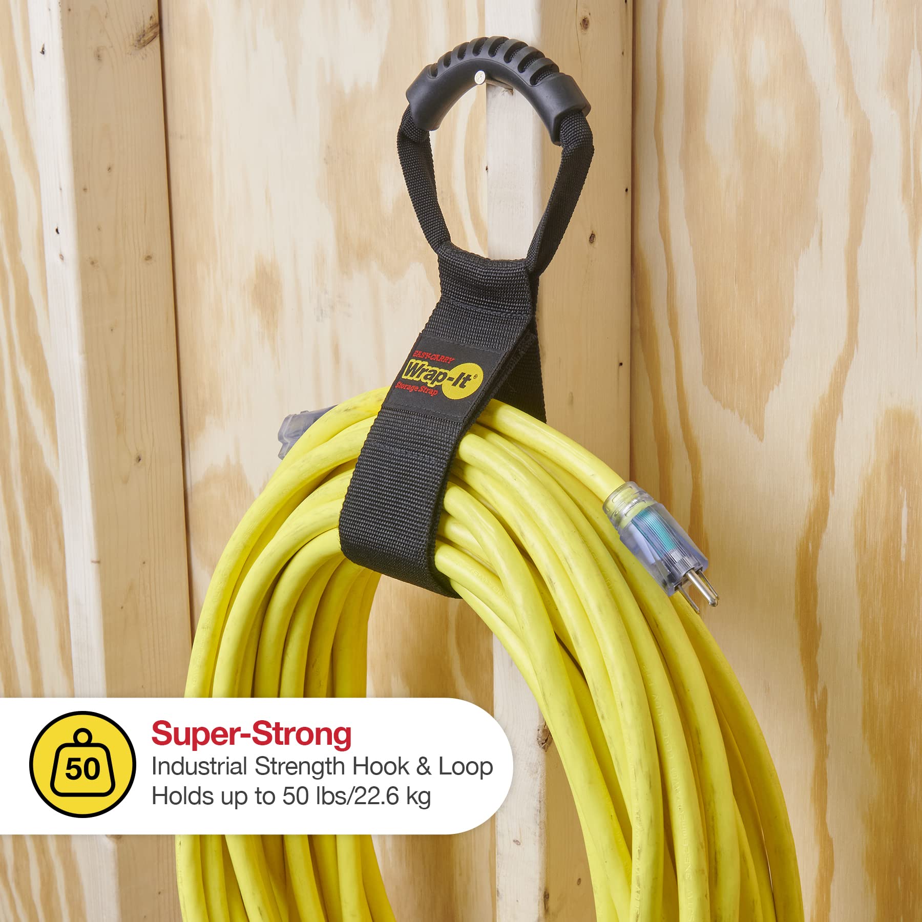 Easy Carry Wrap It Storage Straps   22    (2 Pack)   Heavy Duty Hook And Loop Cord Carrying Strap, Hanger, And Organizer With Ha