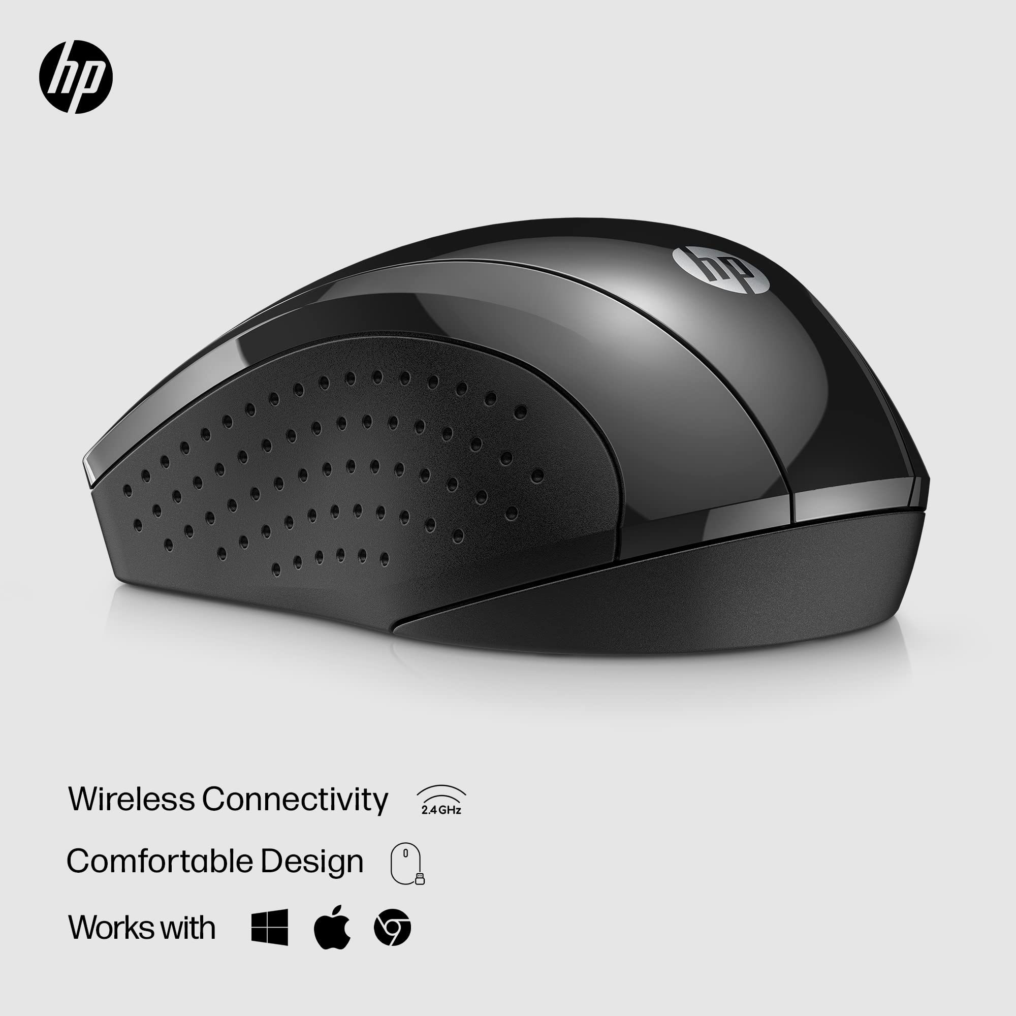 Hp X3000 G2 Wireless Mouse - Ambidextrous 3-Button Control, & Scroll Wheel Multi-Surface Technology, 1600 Dpi Optical Sensor Win
