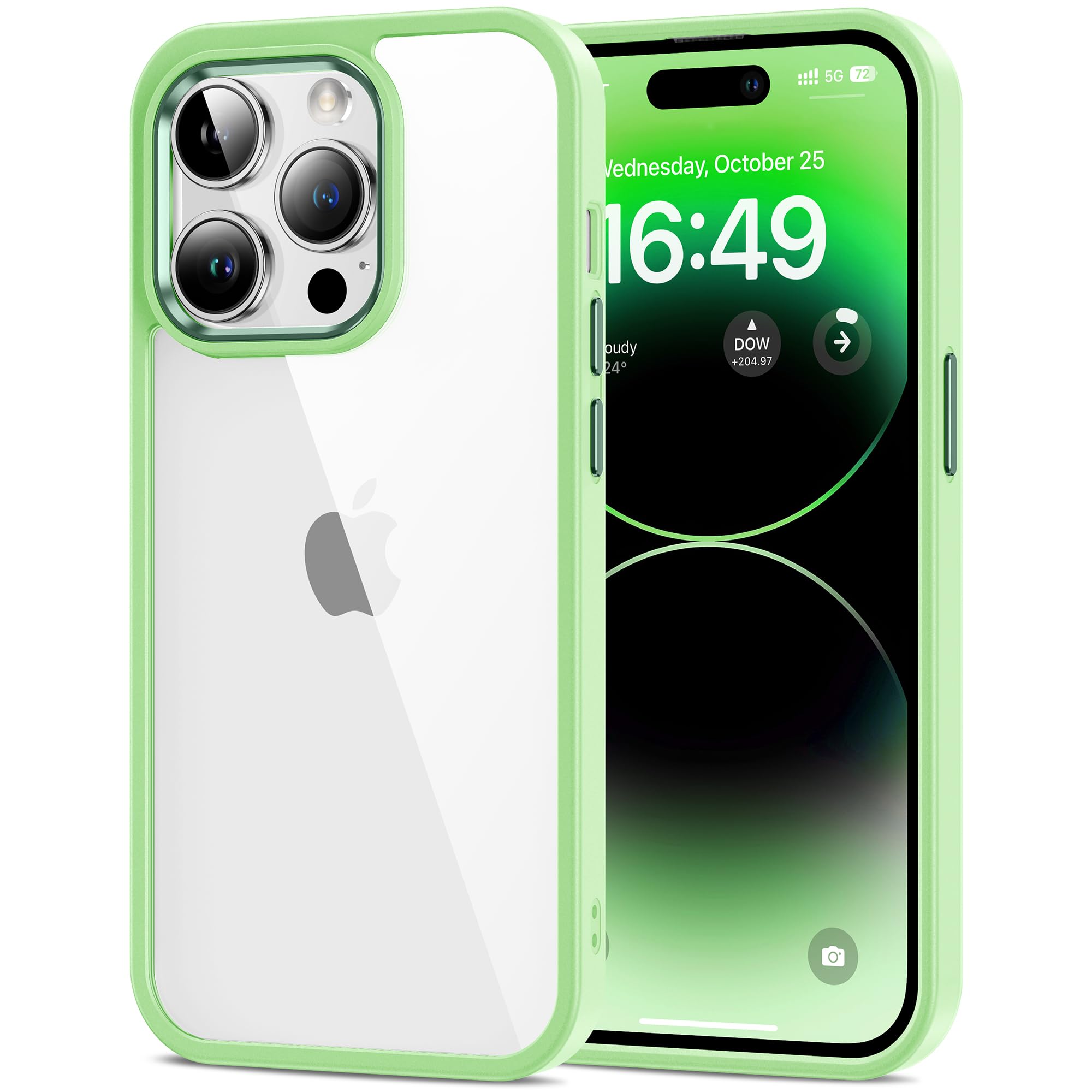HOOMIL Case for iPhone 14 Pro Max 6.7-Inch, Non-Yellowing, Drop Protection, Anti-Scratch Transparent Hard Back Phone Cover - Lig