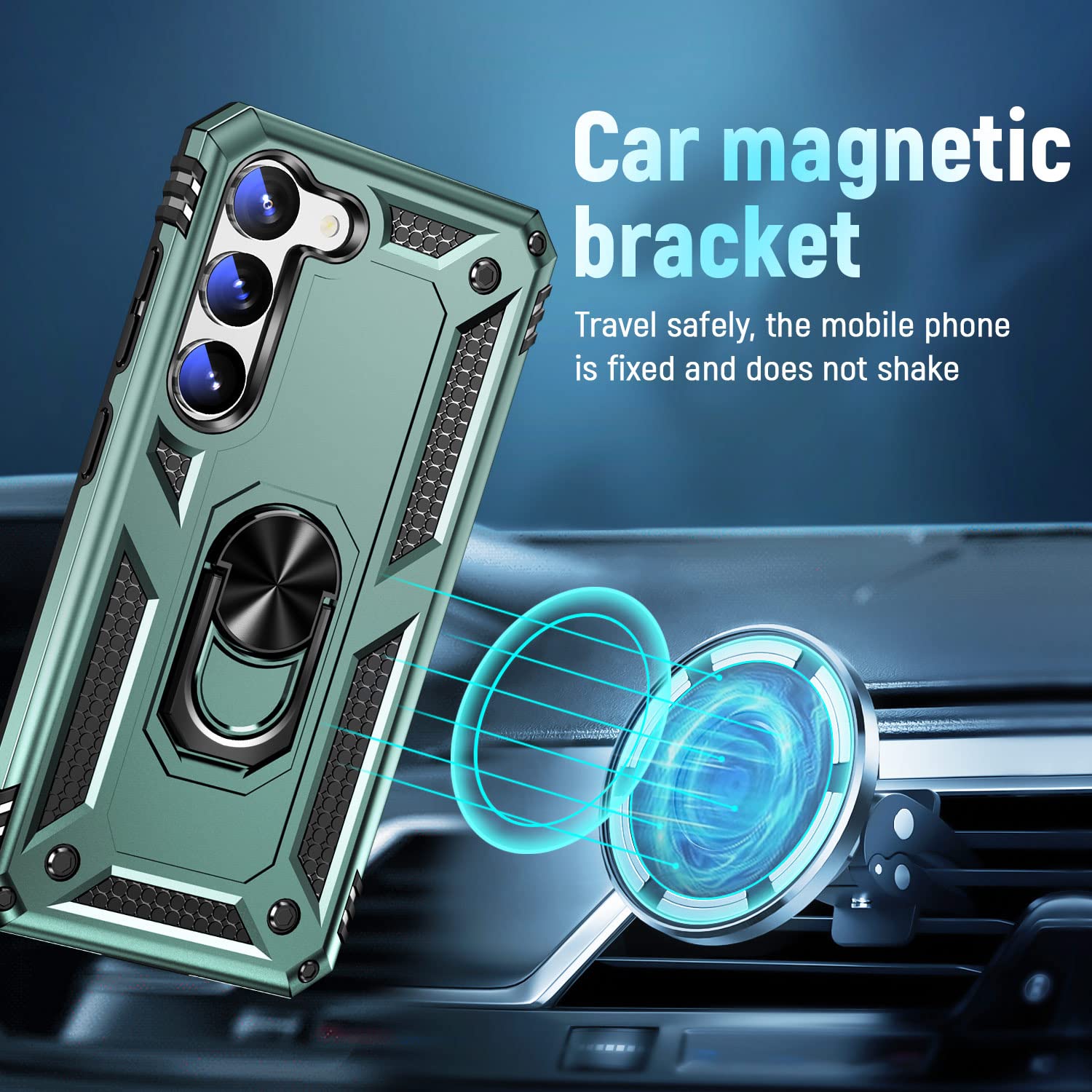 Zoeii S23 5G Case, Samsung S23 Case,Military Grade Drop Proof Protection Rugged Protective S23 Phone Cover, With Kickstand, Shoc