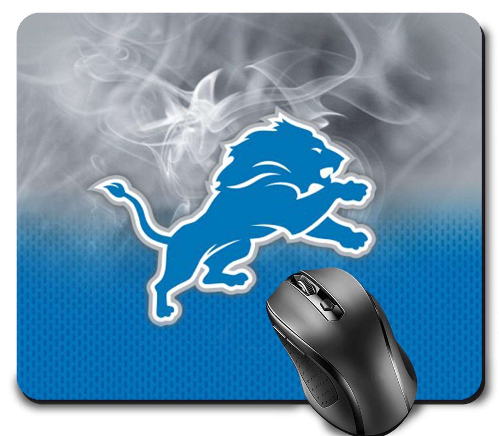 Zyjtek Gaming Mouse Pad For Football Sports Fans, Non Slip Rubber Base Blue Design Square Mousepad For Computers Laptop Desk Mat