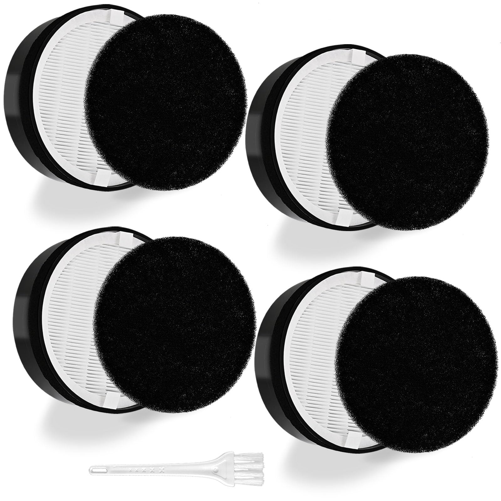 4 Pack Lv H132 Replacement Filter Compatible For Levoit Lv H132 Air Purifier Lv H132 Rf, H13 True Hepa Filter, Activated Carbon