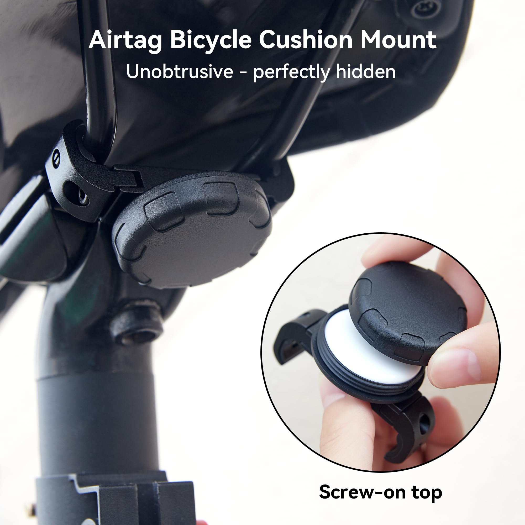Dlenp Airtag Bike Mount, Bike Hidden Mount For Airtag Under The Seat, Bicycle Gps Tracker Holder, Anti Theft Airtag Case, Waterp