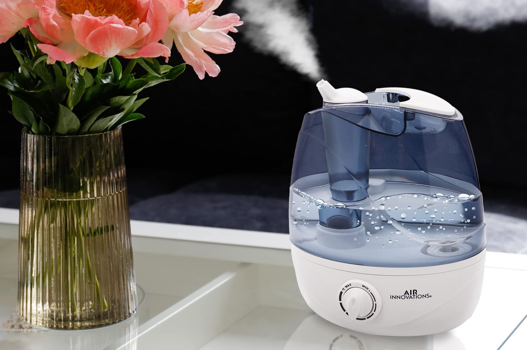 Air Innovations Ultrasonic Bedroom Humidifier Large 2.5L Tank Runs For 23Hs With One Tank Ultra Quiet Auto Power Off When Waterl
