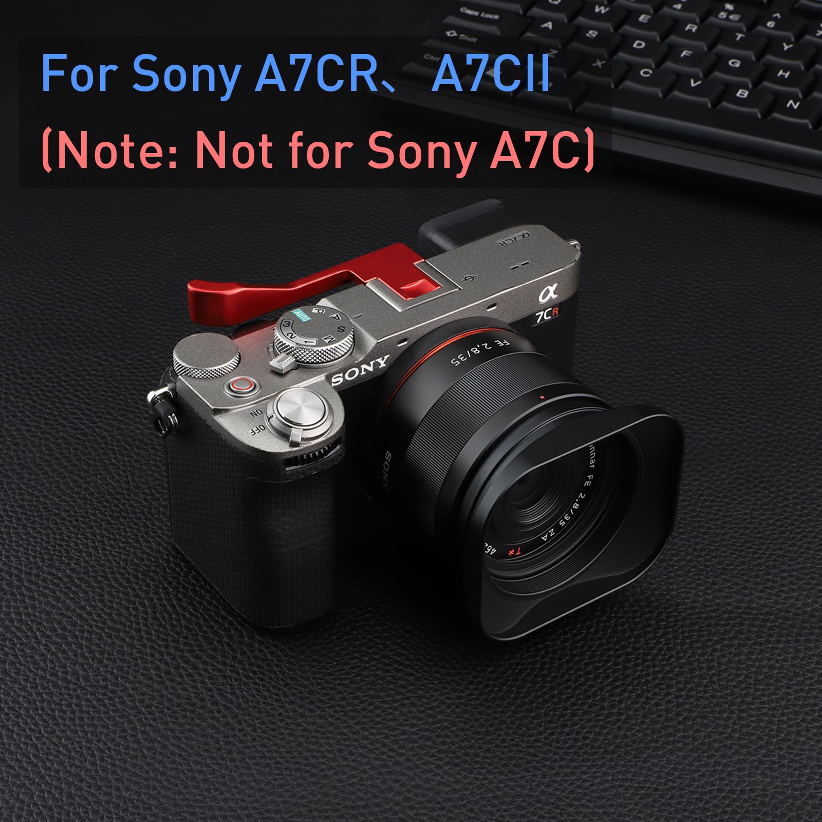 Haoge Metal Thumb Up For Sony A7Cr,A7Cii Alpha 7Cii,Ilce 7Cii,Camera Accessories Red Thb A7Cii R Hot Shoe Rest Hand Grip