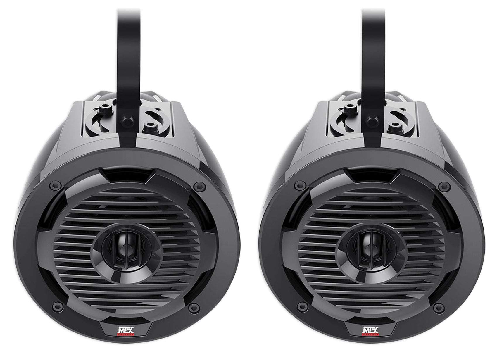 MTX Pair WET65T 6.5 300 Watt Marine Boat Wakeboard Tower Speakers - Black