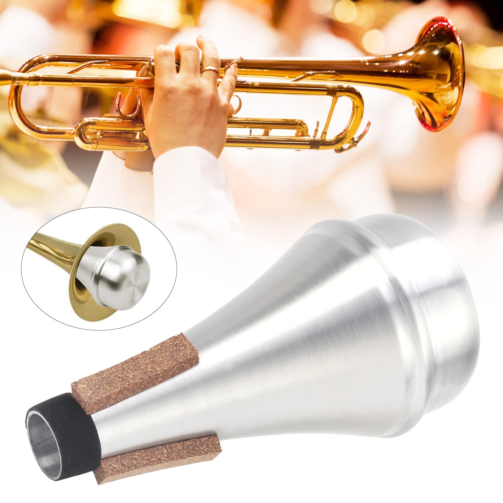 Mxzzand Trumpet Mute, Trumpet Muffler Silencer, Light Weight, Smoothly Surface, For Jazz For Practice