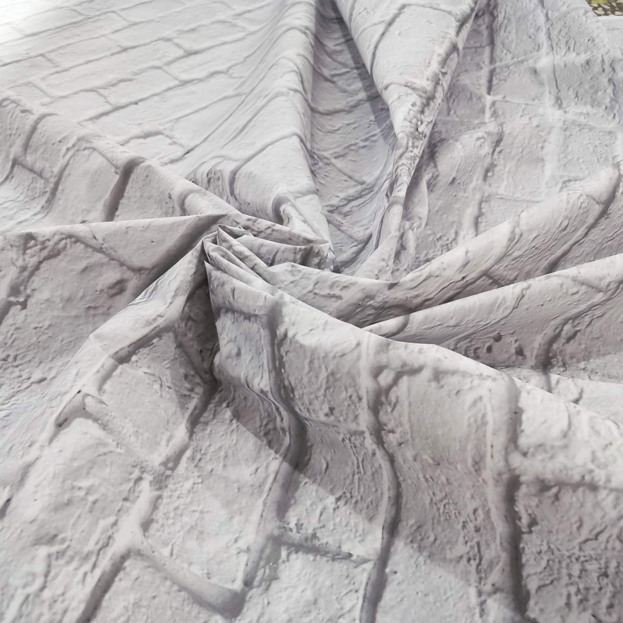 Sjoloon White Brick Wall Backdrop White Brick Photo Backdrop Thin Vinyl Photography Backdrop Background Studio Prop 10931 (10X10Ft)